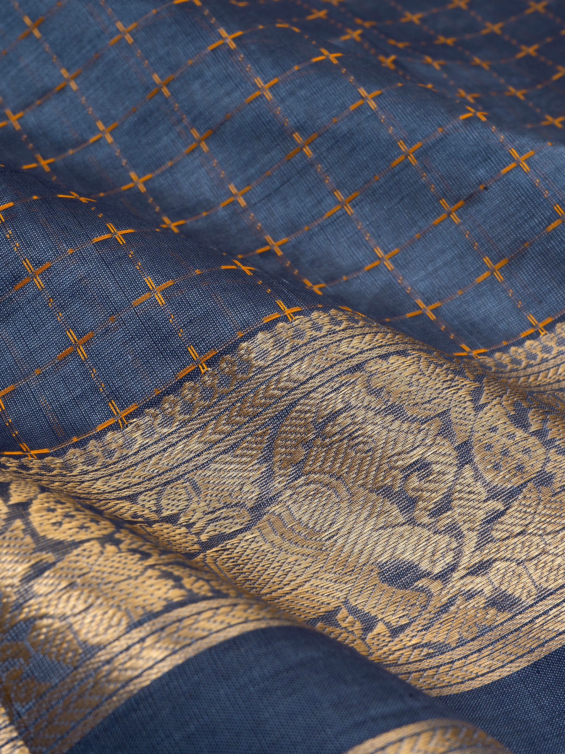 Grey plus butta /Silk Cotton Saree CLSA9700