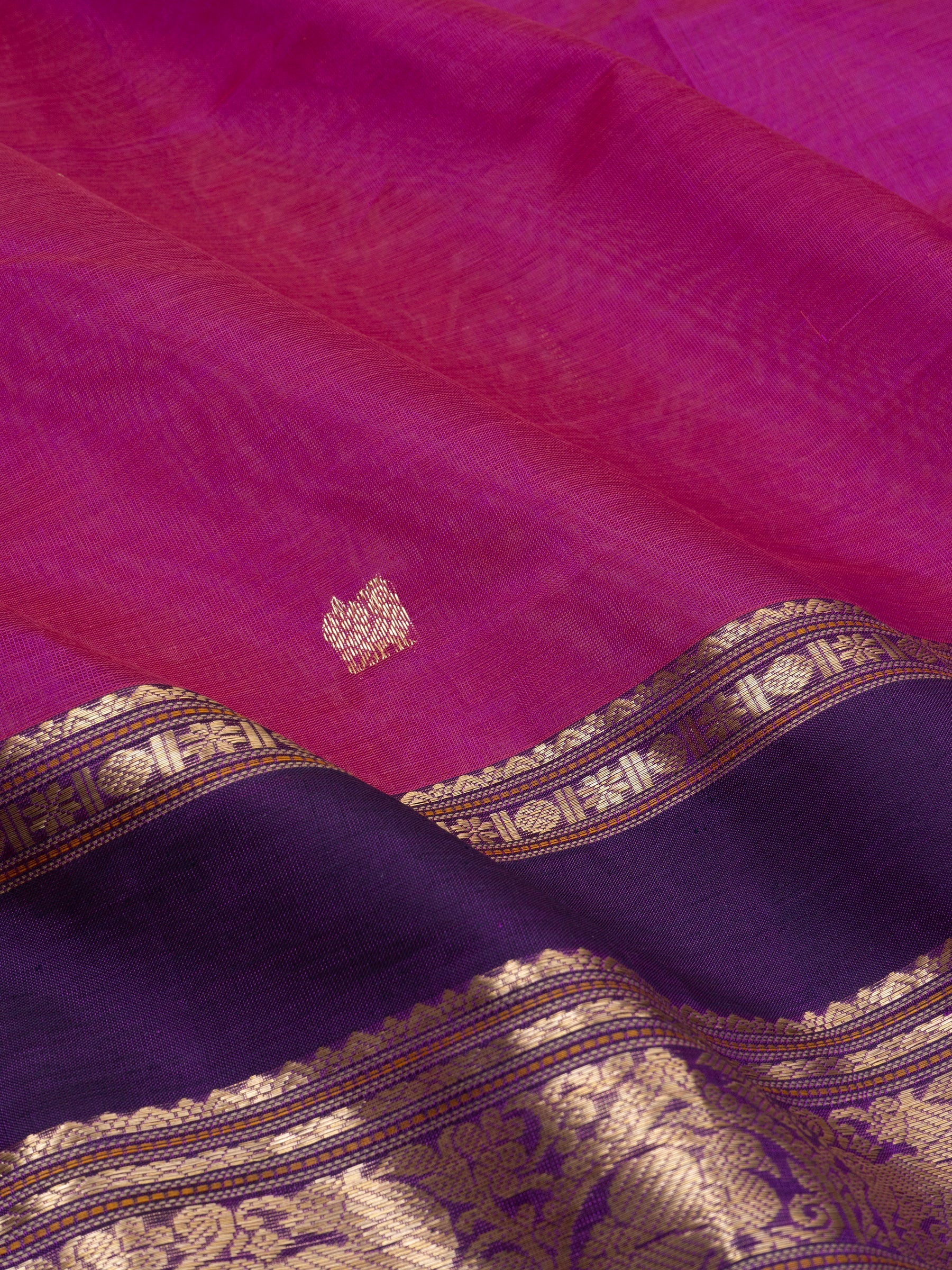 Pink unique pallu / Silk Cotton Saree CLSA9709