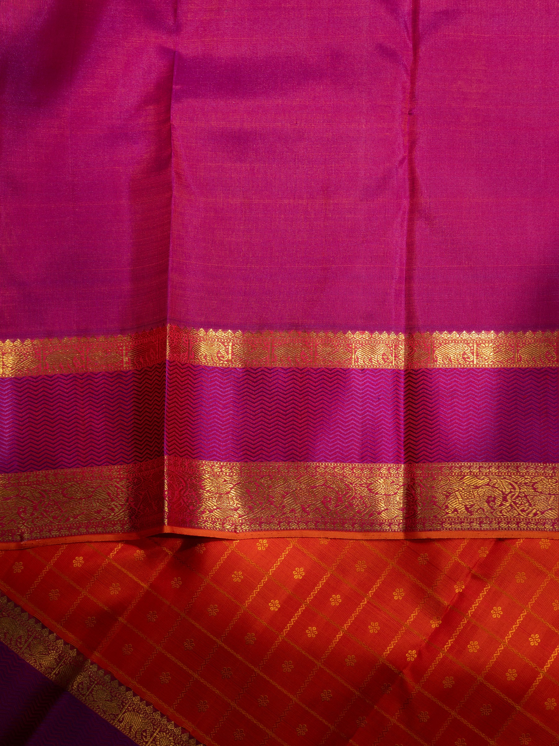 Orange 1000 Butta Kanjipuram silk Saree CLSA7681