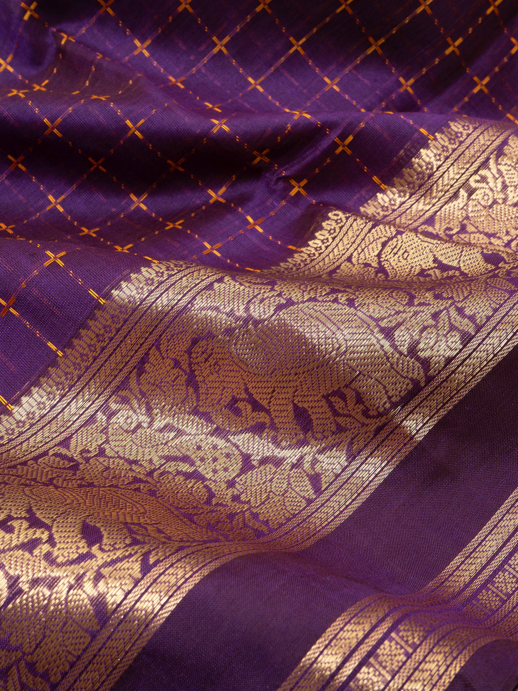 Purple plus butta/ Silk Cotton