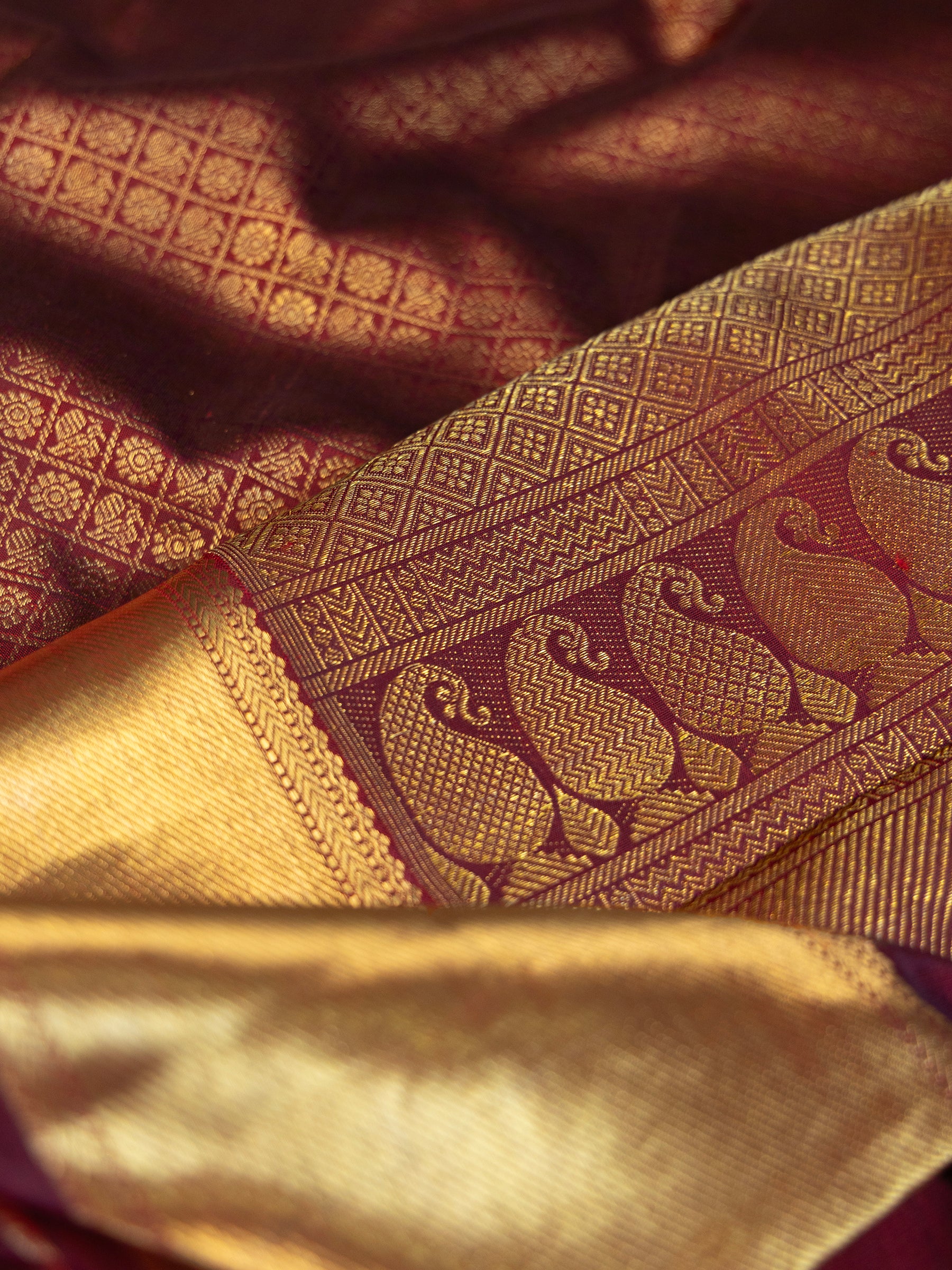 1000 Butta deep brown /Bridal Kanjipuram Silk Saree CLSA6840