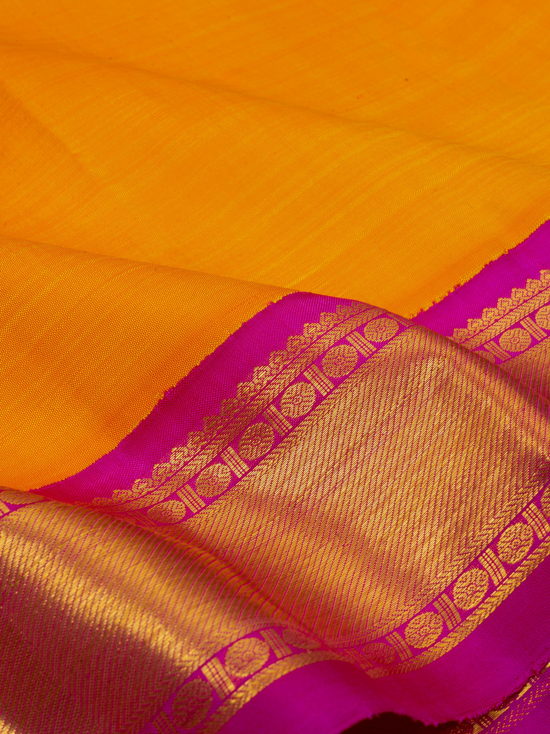 Yellow and pink / Arani Silk Saree CLSA6689