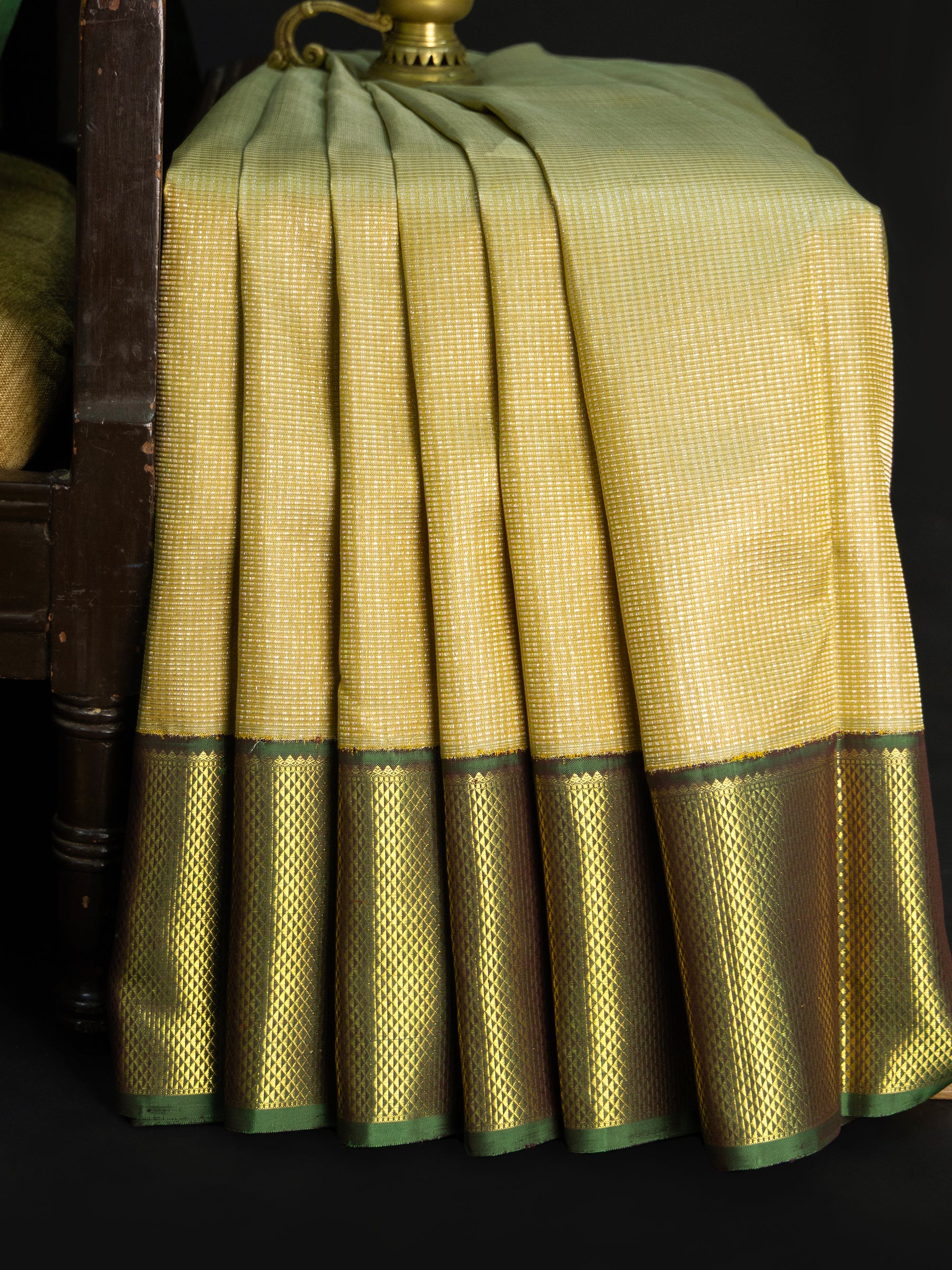 Tissue Oosi brocadade Korvai /Bridal Kanjipuram Silk Saree CLSA5440