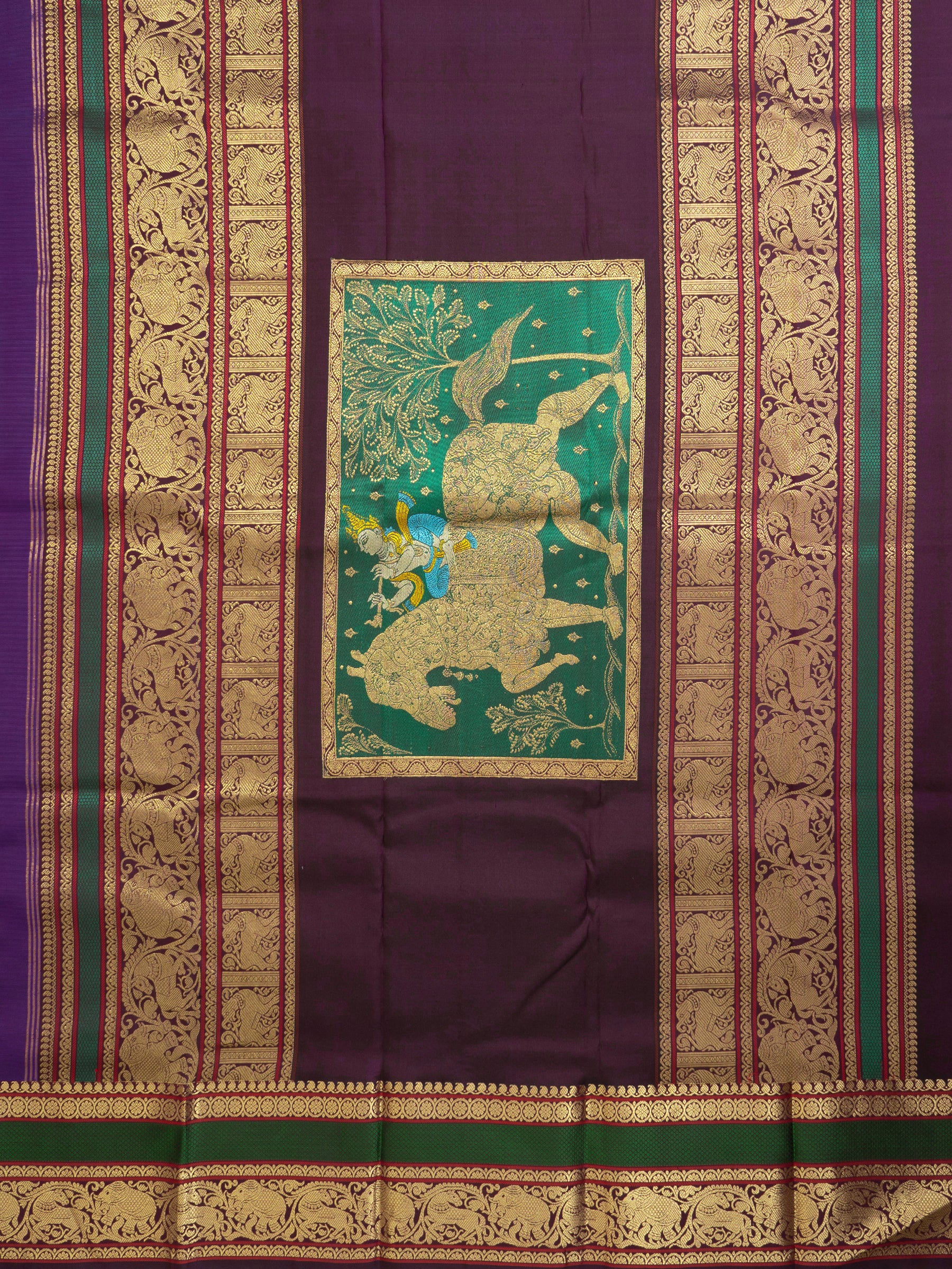 Purple shot brown unique pallu/ Special Edition Silk CLSA9839