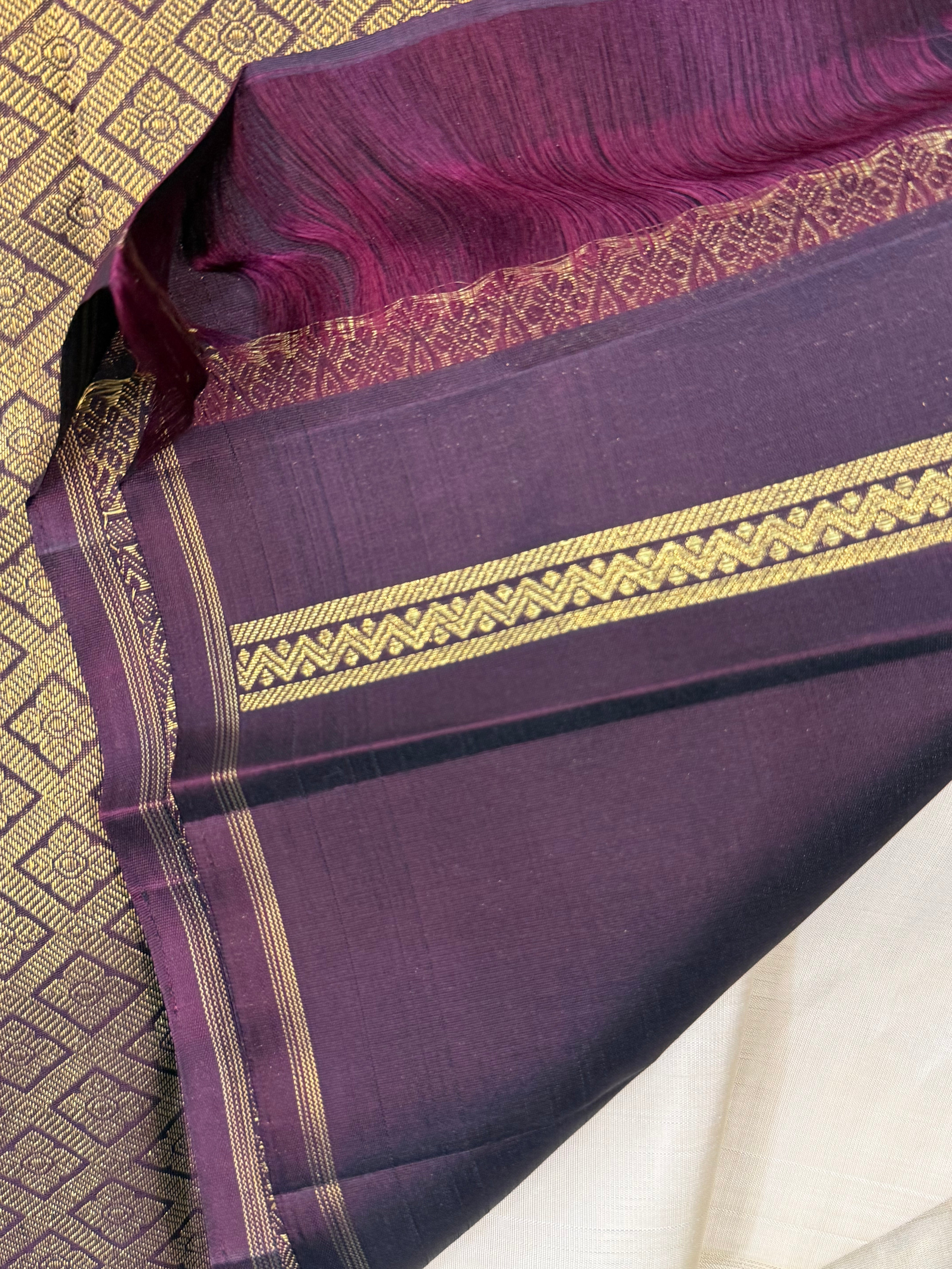 Offwhite meenakari butta/ Kanjipuram silk