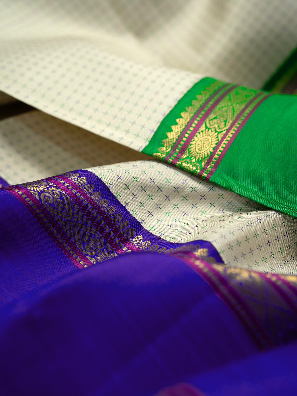 Plus Butta Ganga Jamuna Kanjipuram Silk Saree CLSA11074