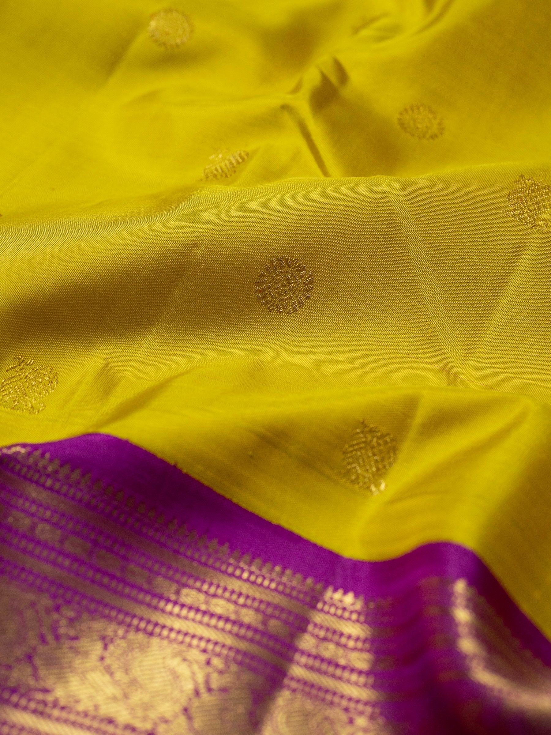 Sampanga colour korvai / Kanjipuram Silk Saree CLSA11450