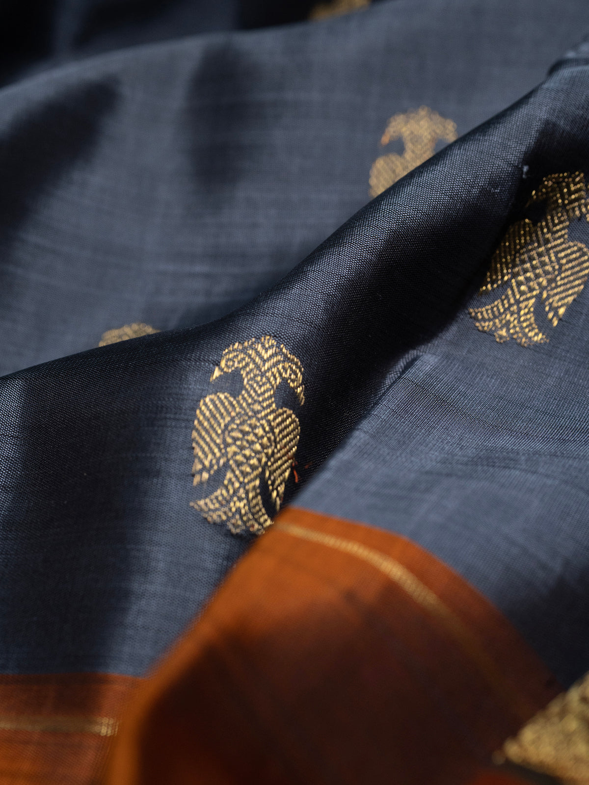 Grey irutalaipakshi Kanjipuram Silk Saree CLSA9993