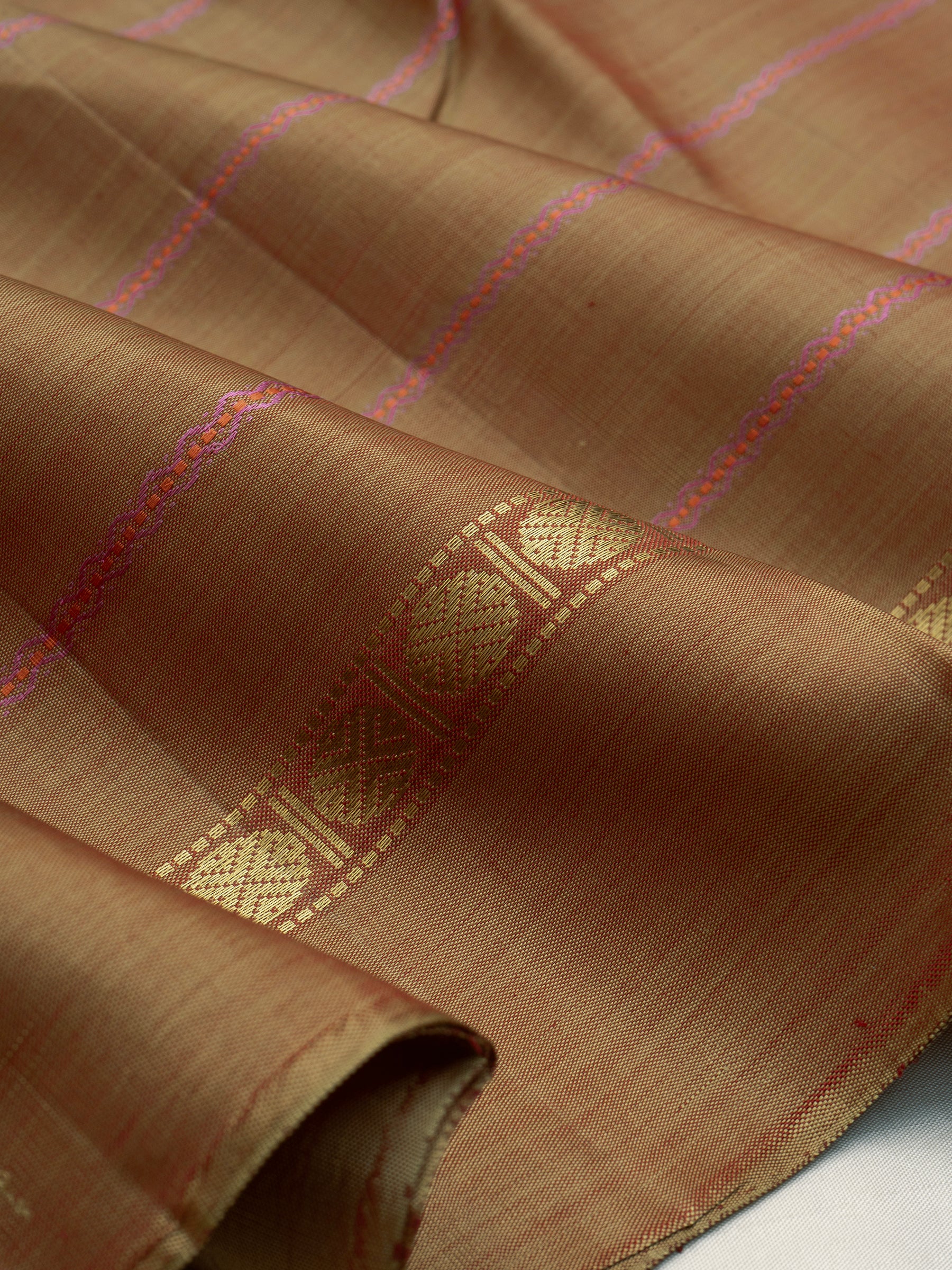 Muted brown veldhari/ Kanjipuram Silk Saree CLSA342