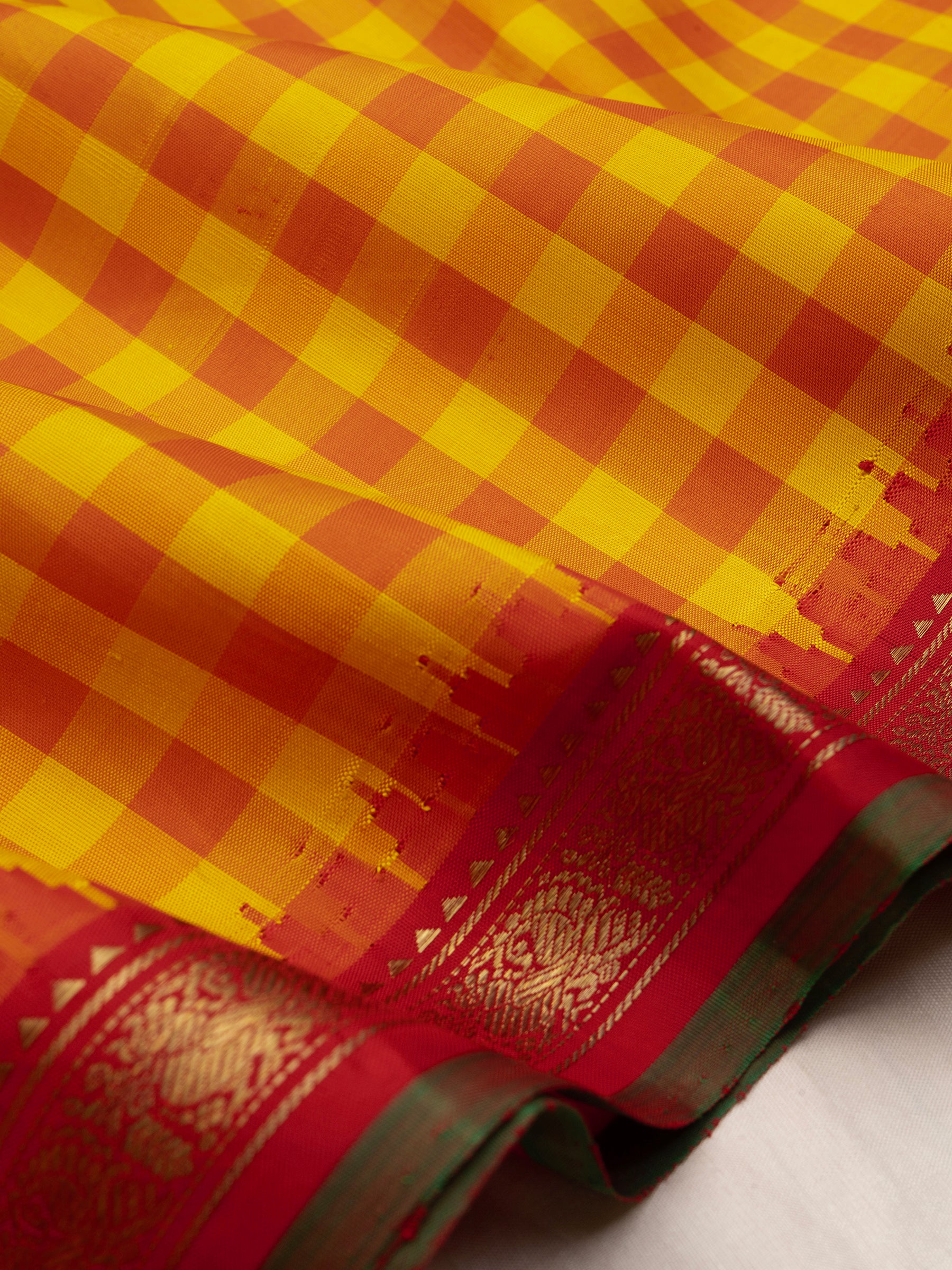 Vintage kattam small border korvai / Kanjipuram Silk Saree CLSA