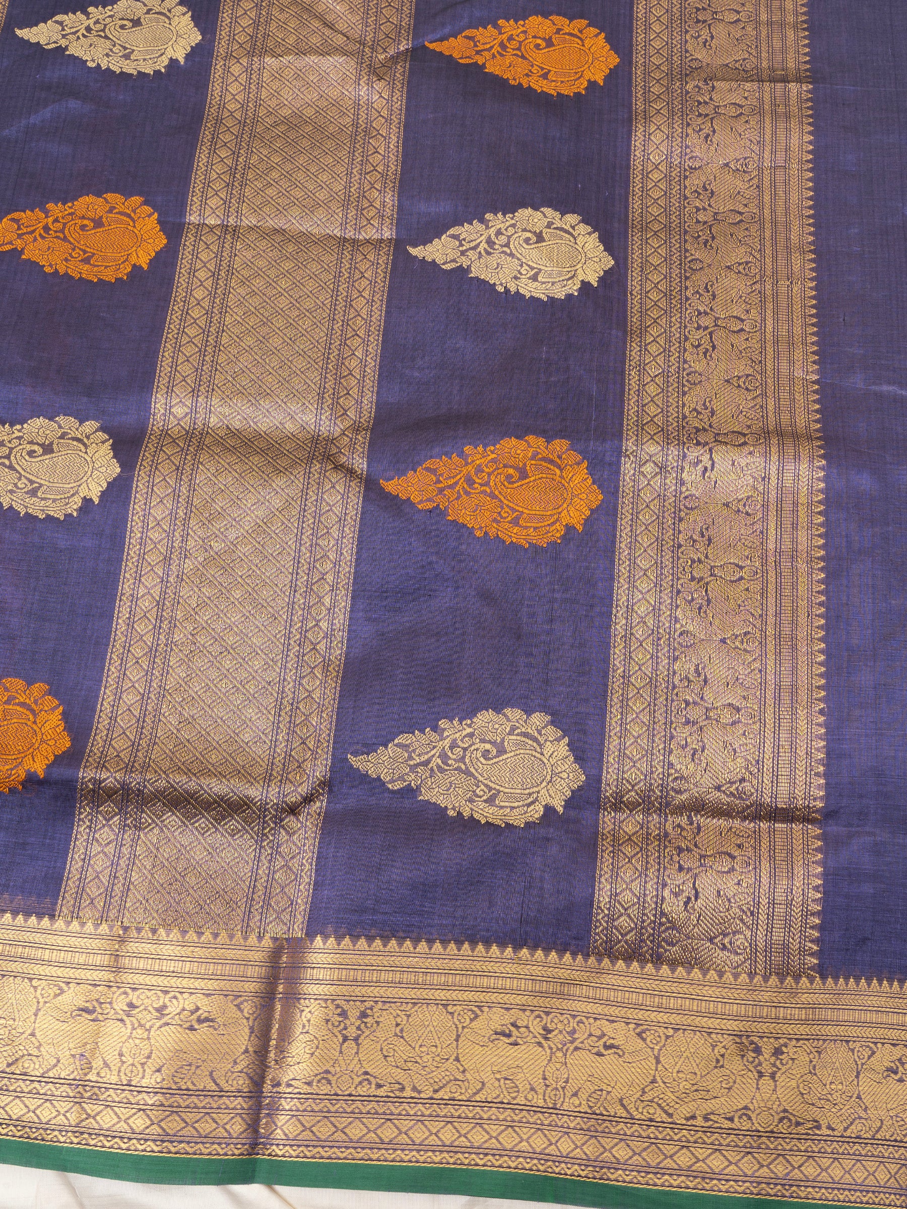 Lavender kattam multi butta / Silk Cotton Saree CLSA6649