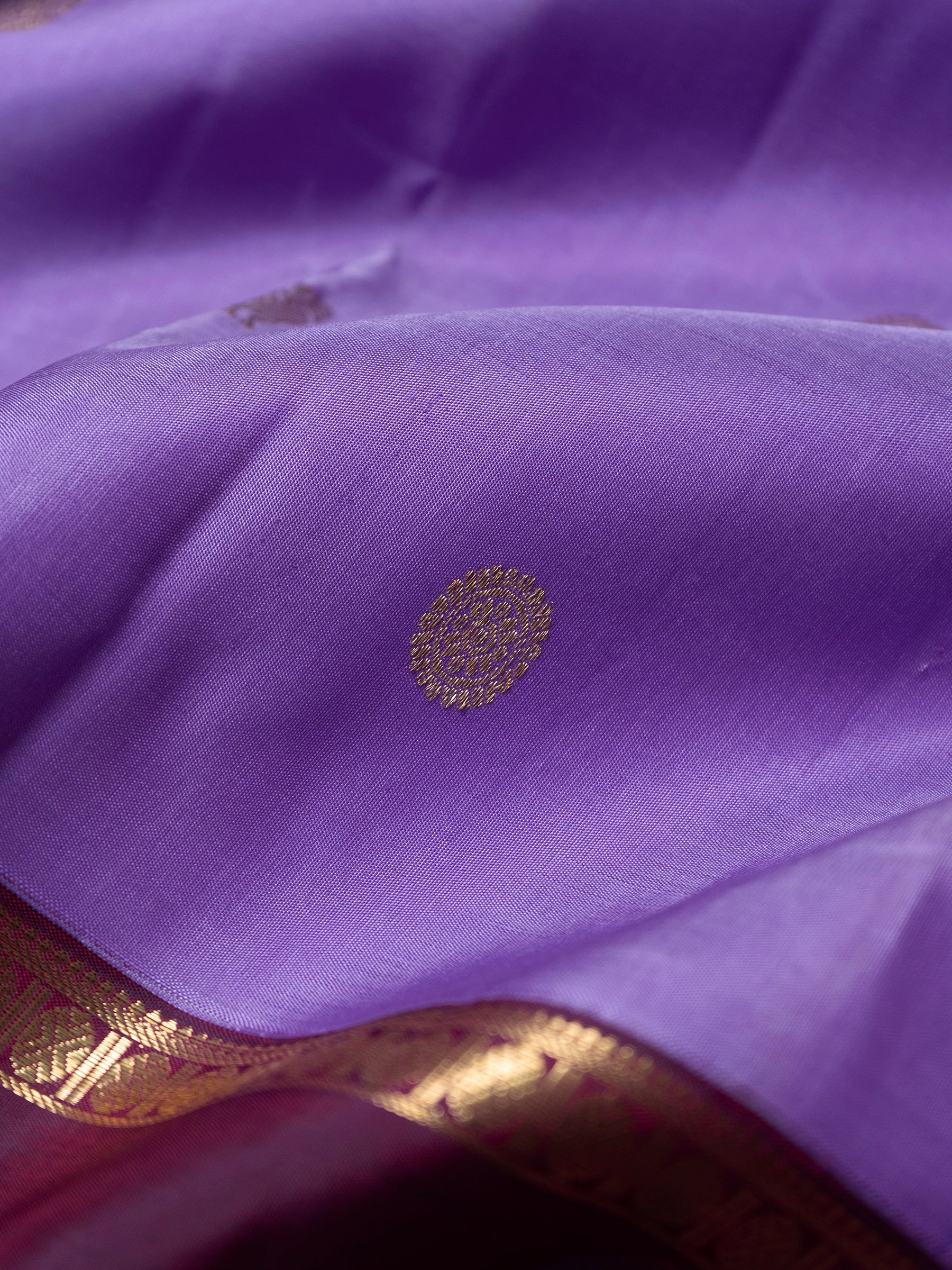 Lavender and deep purple  rettapet border/ Kanjipuram Silk Saree CLSA