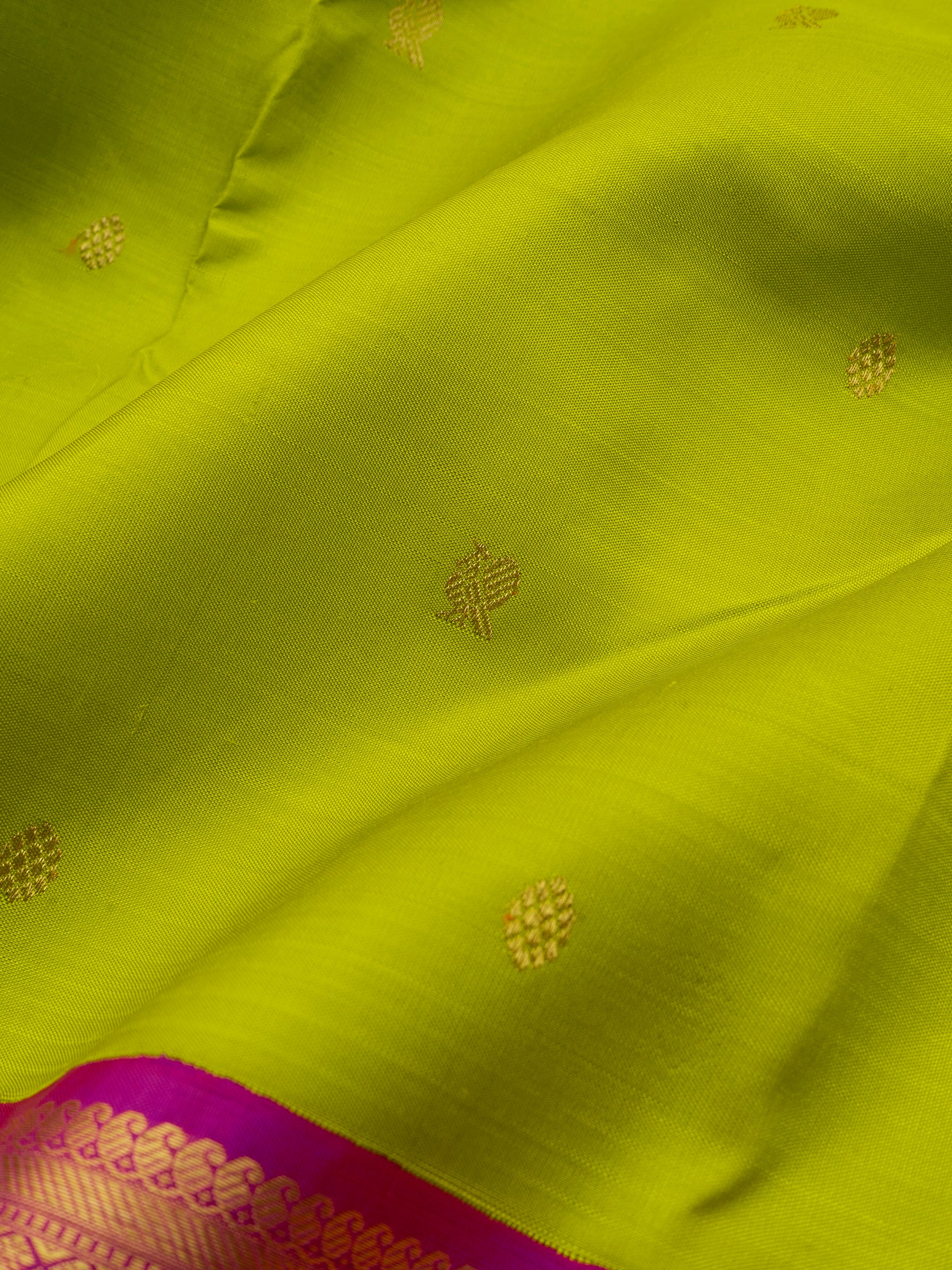 Parrot green Korvai  Kanjipuram silk Saree CLSA4510