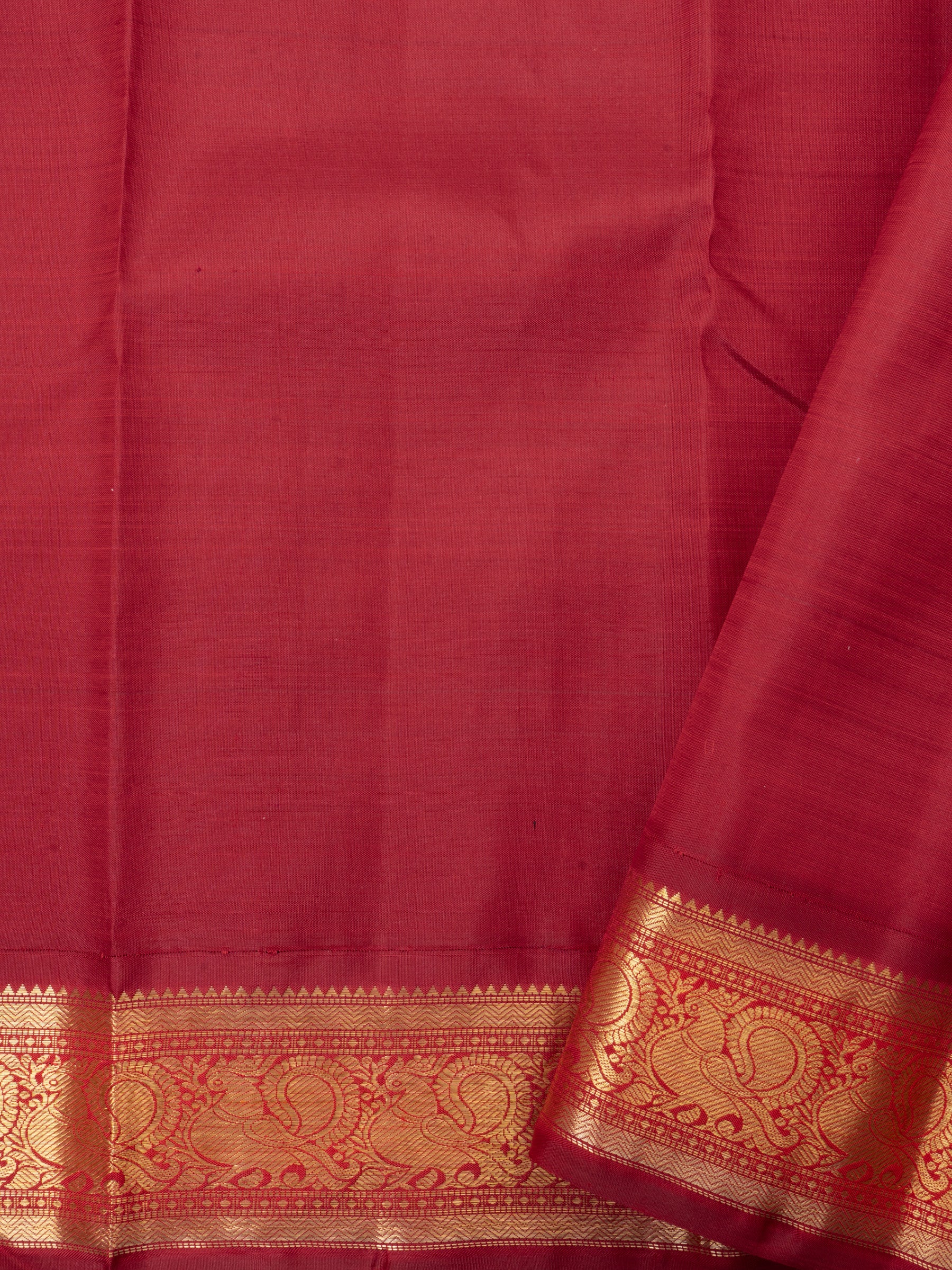 Vadamalli ganga jamuna border and double colored palla kai korvai / Kanjipuram Silk Saree CLSA4868