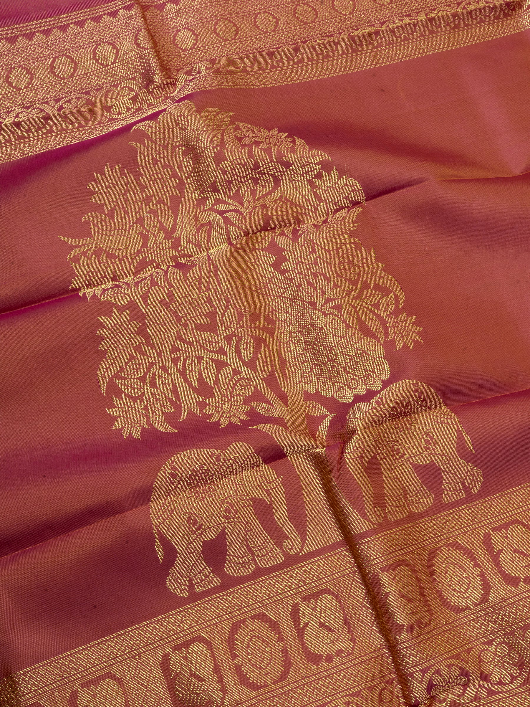 Pink rettapet border/ special edition kanjipuram silk CLSA5129