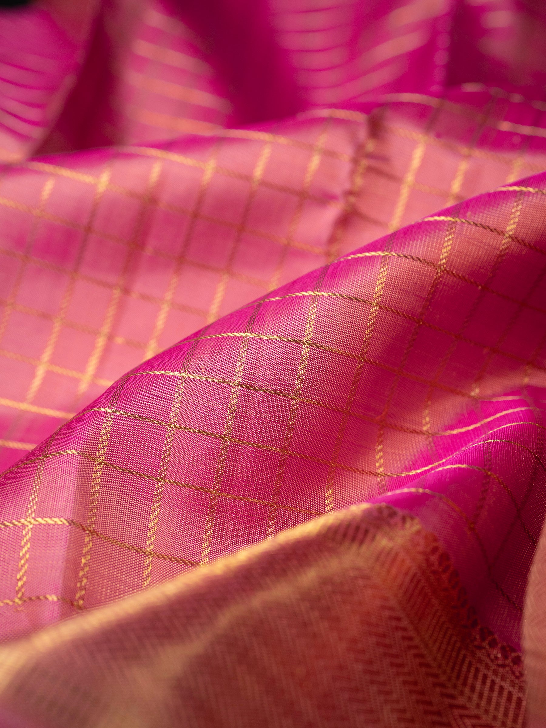 Onion pink zari kattam Kanjipuram Silk Saree CLSA5752