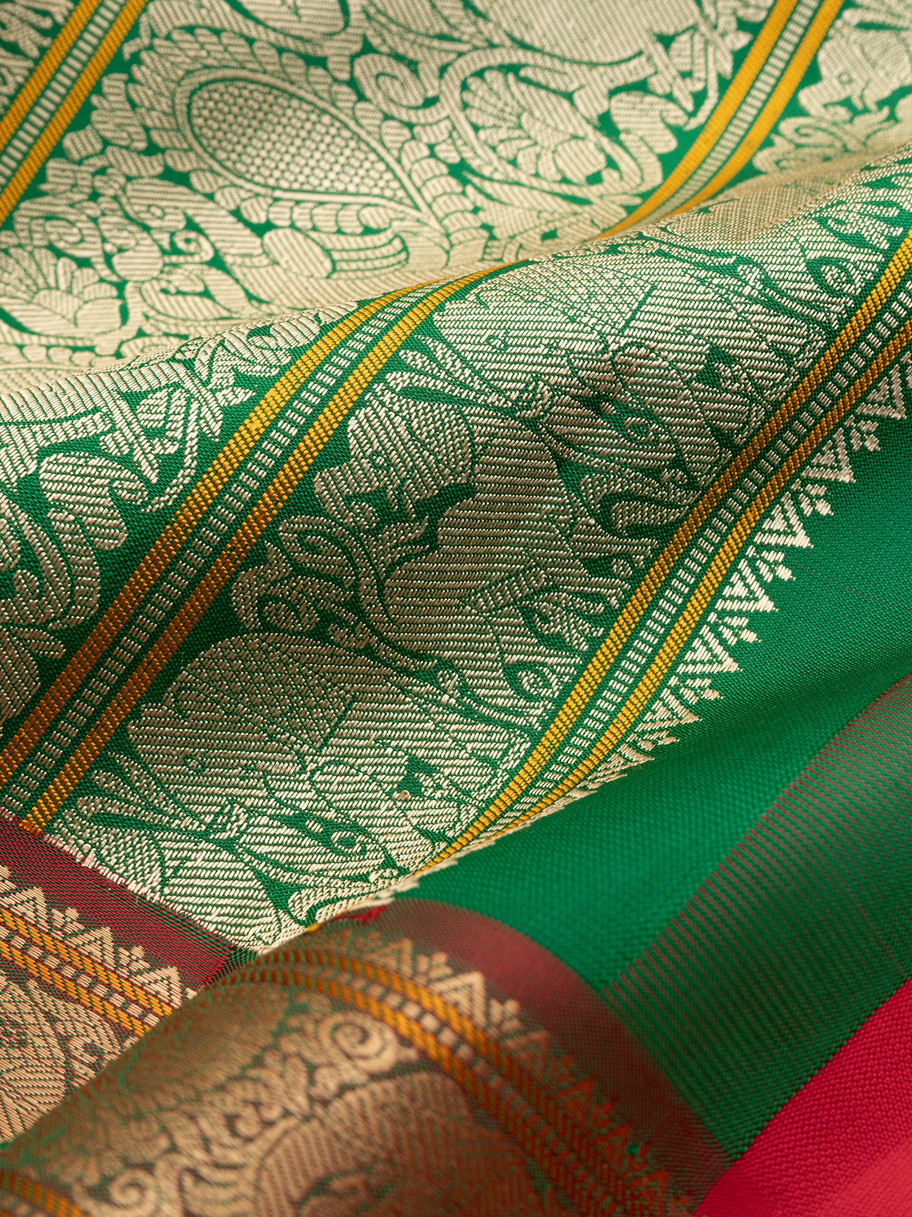 greyish blue ganga jamuna border and double pallu / Special Edition Silk CLSA5872