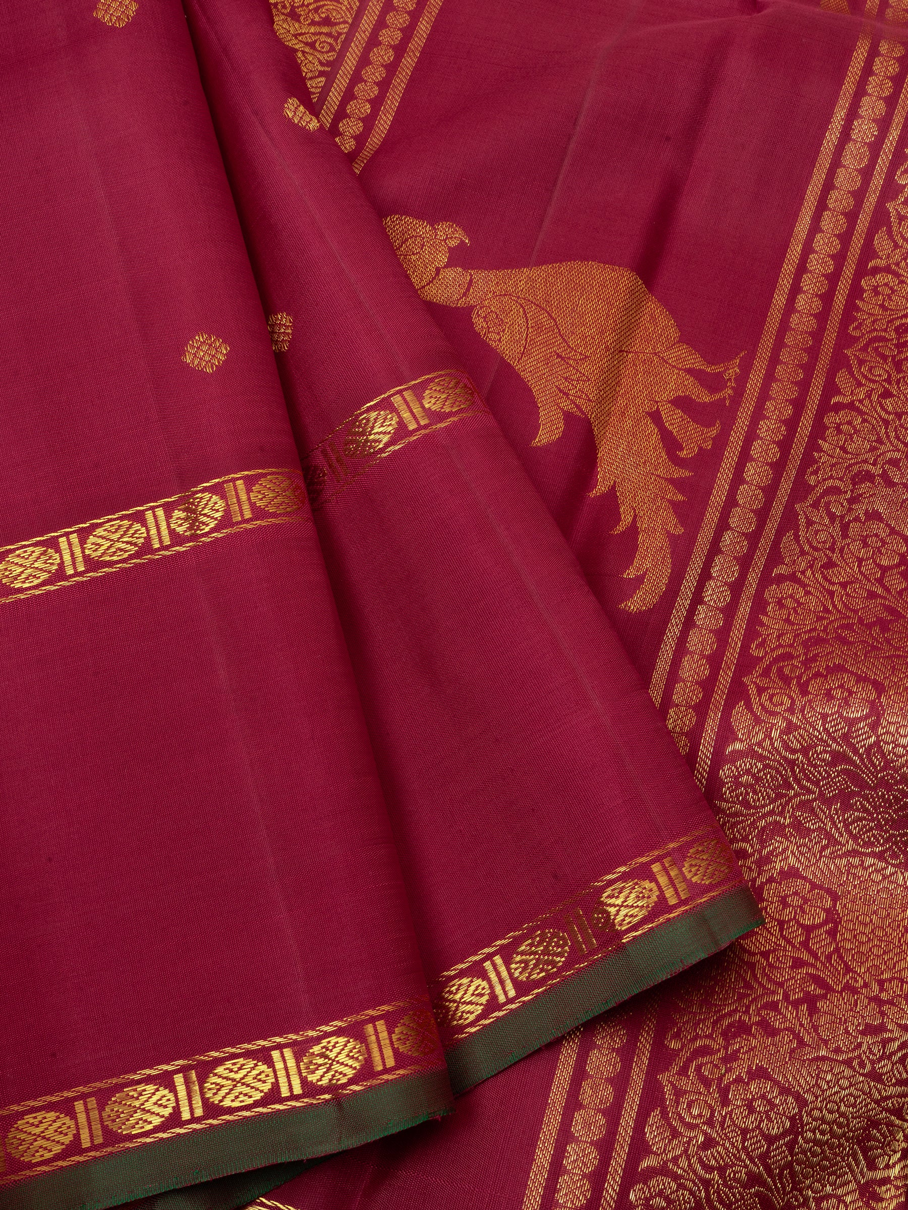 Araku rettapet border - Kili pallu / Kanjipuram Saree CLSA6278