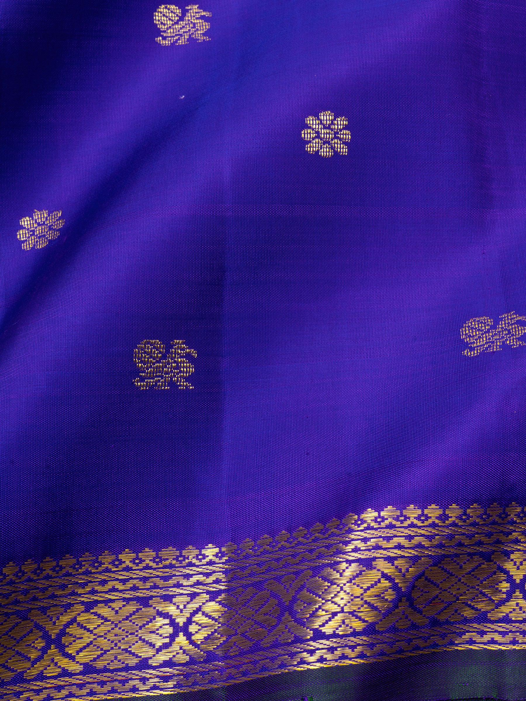 Royal blue corner Butta / Kanjipuram silk Saree CLSA6981