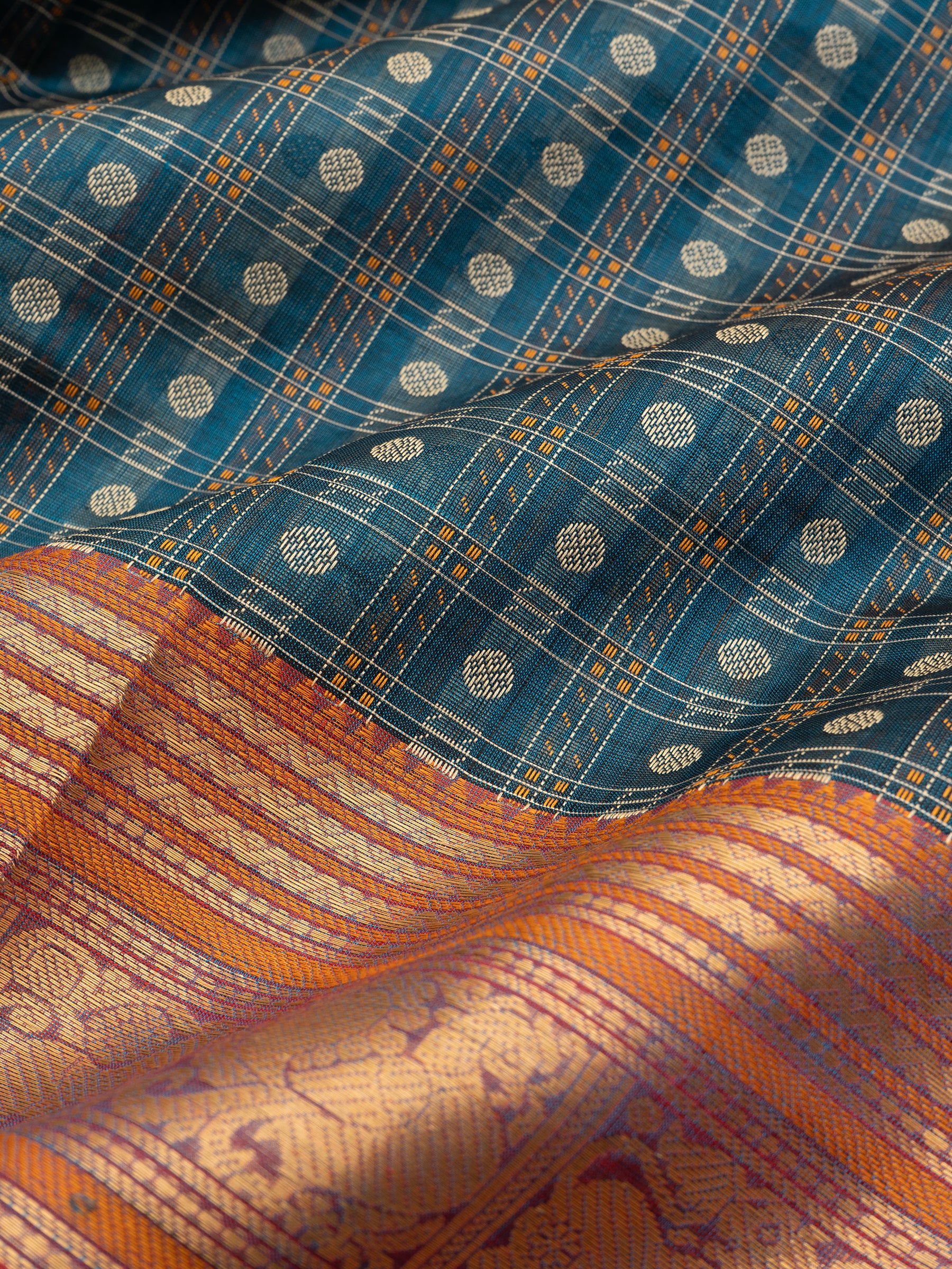 Rama green lakshambutta butta special pallu/ Silk Cotton Saree CLSA7280