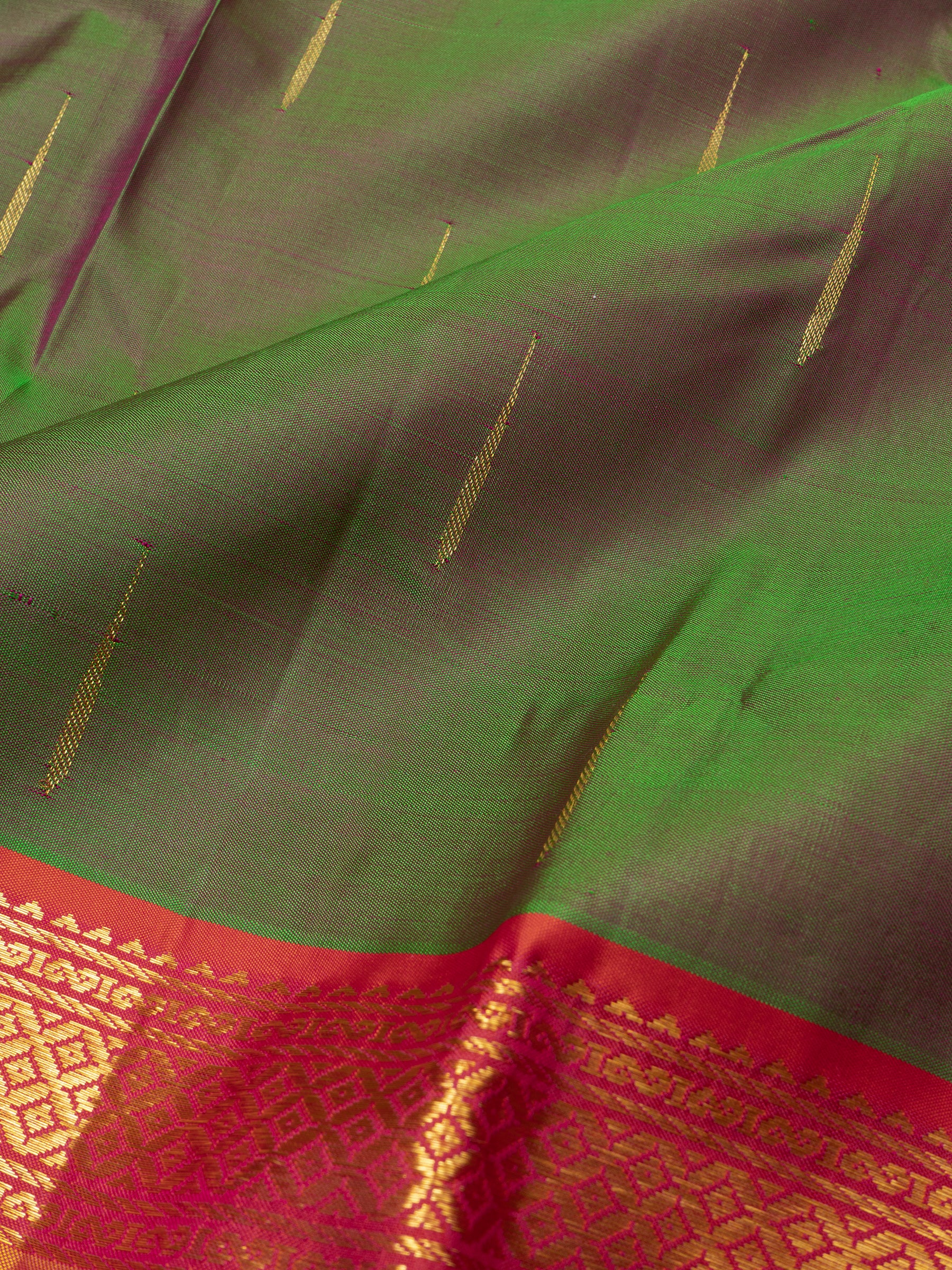 Mehandi green Arani Silk Saree CLSA9427