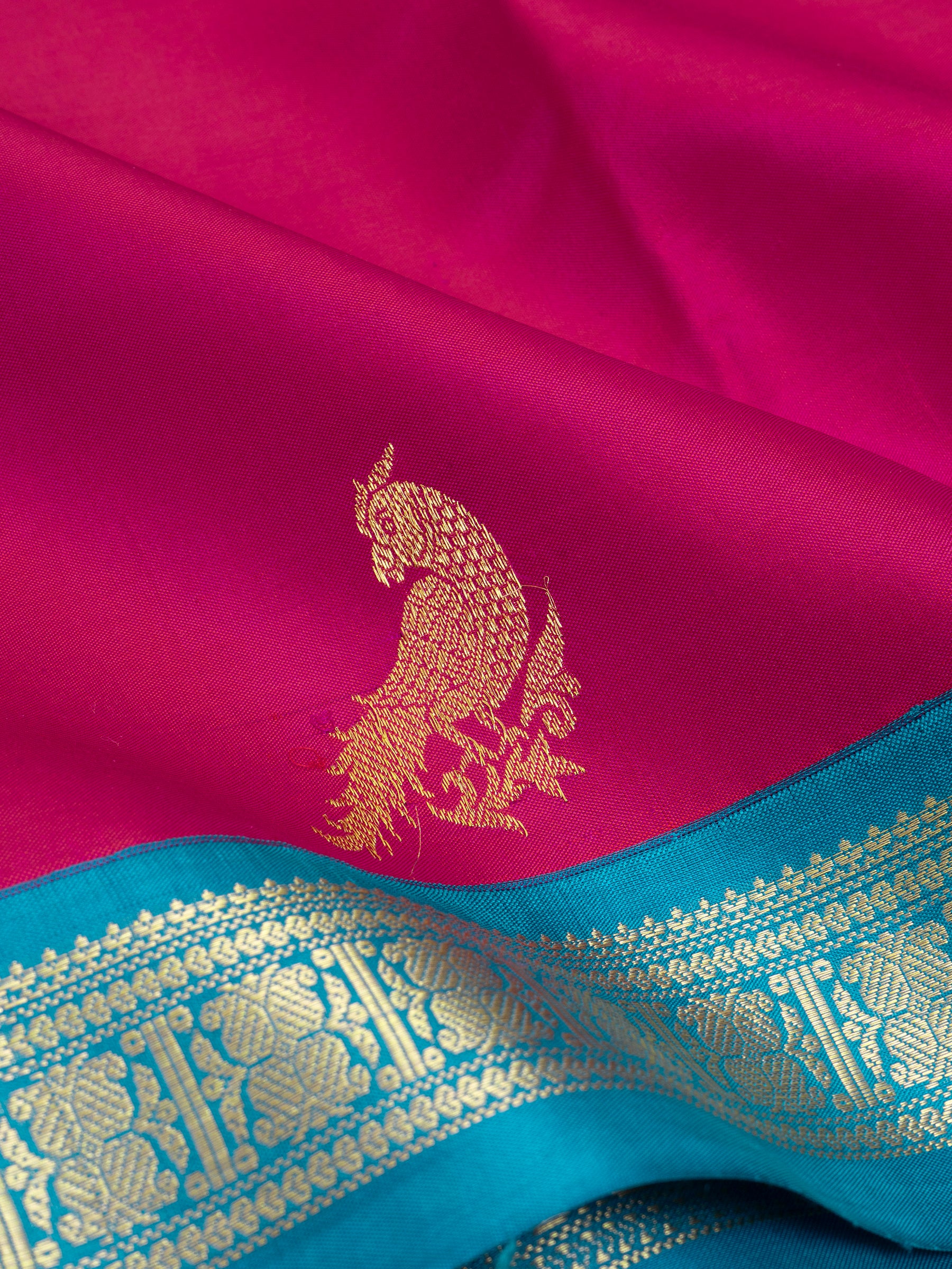 Panner roja pink and turquoise blue bettu butta/ Special Edition Silk CLSA9834