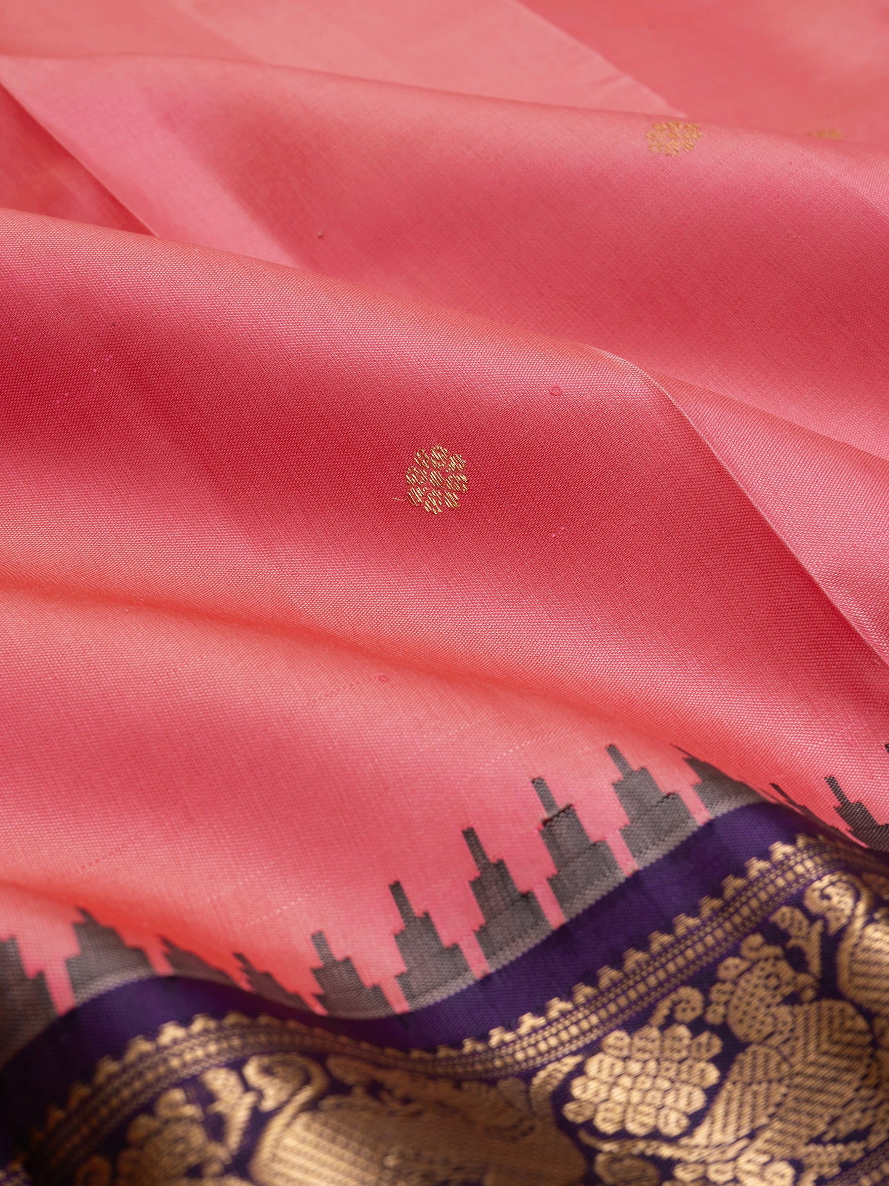 Pink and deep purple small border / Special Edition Silk CLSA9835
