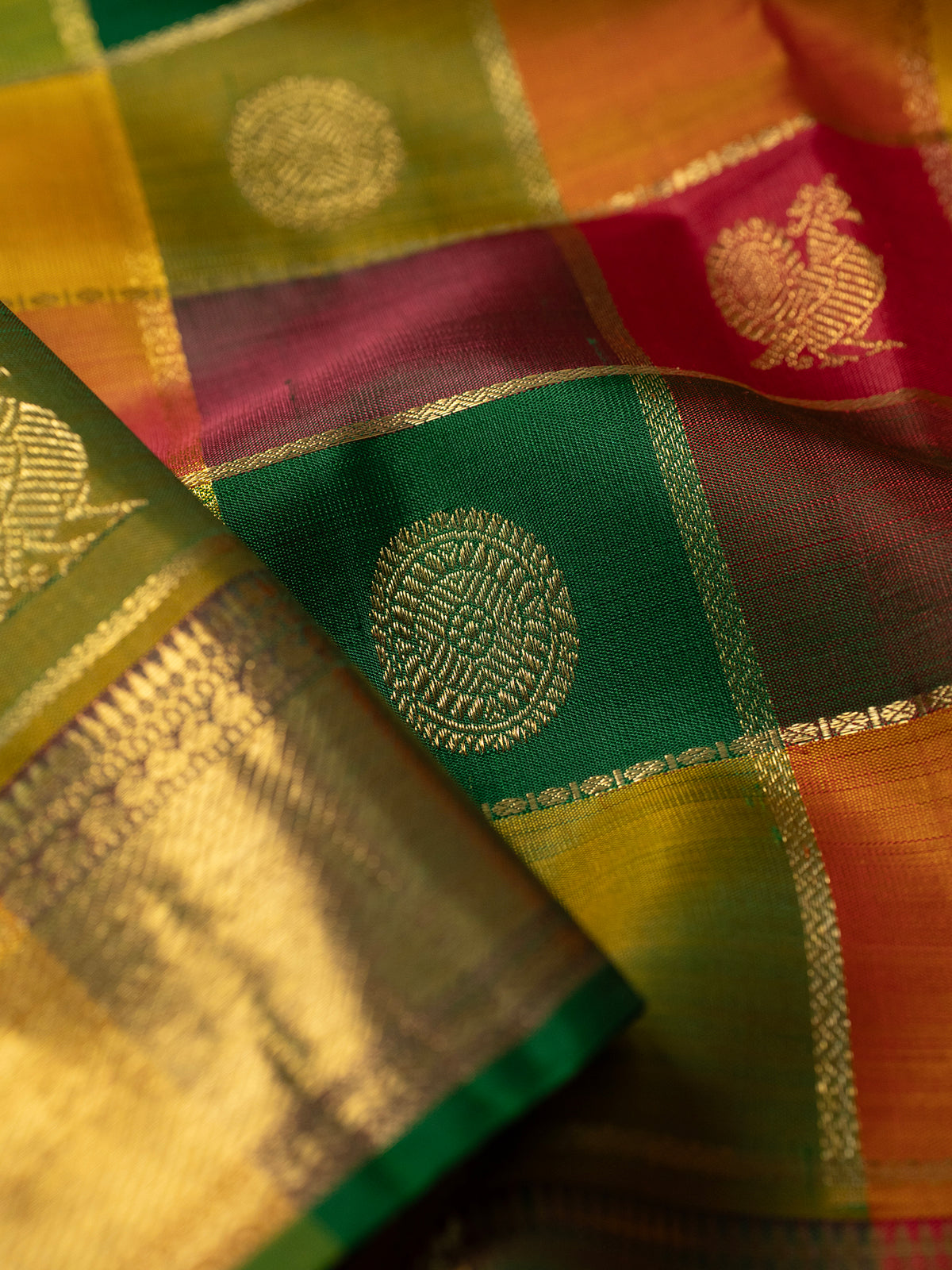 Palum Pazhamum kattam with Zari butta pure Zari /Kanjipuram Silk Saree CLSA11758