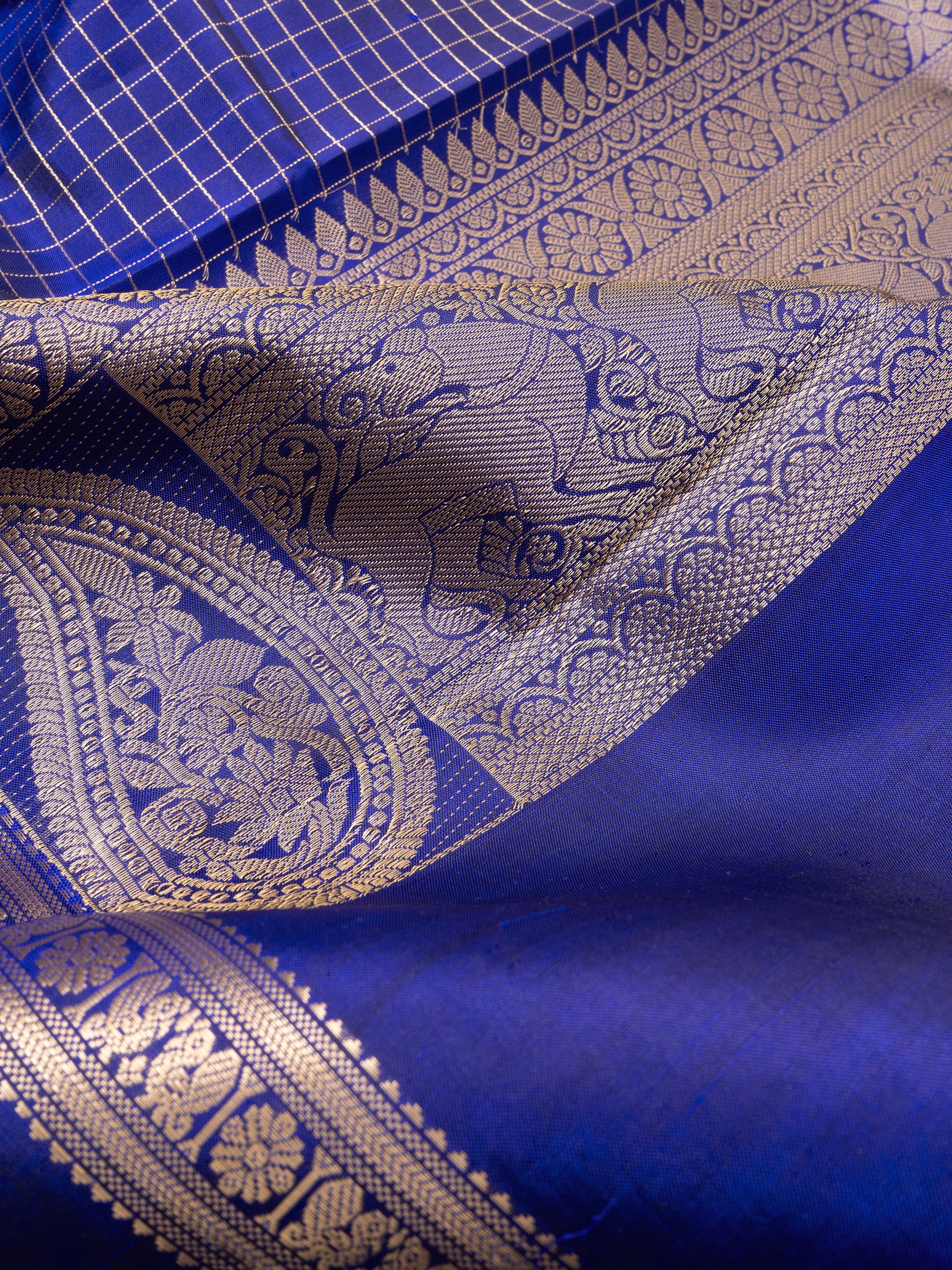 Ink blue rettapet and kamadenu exclusive pallu / special edition kanjipuram silk CLSA5323