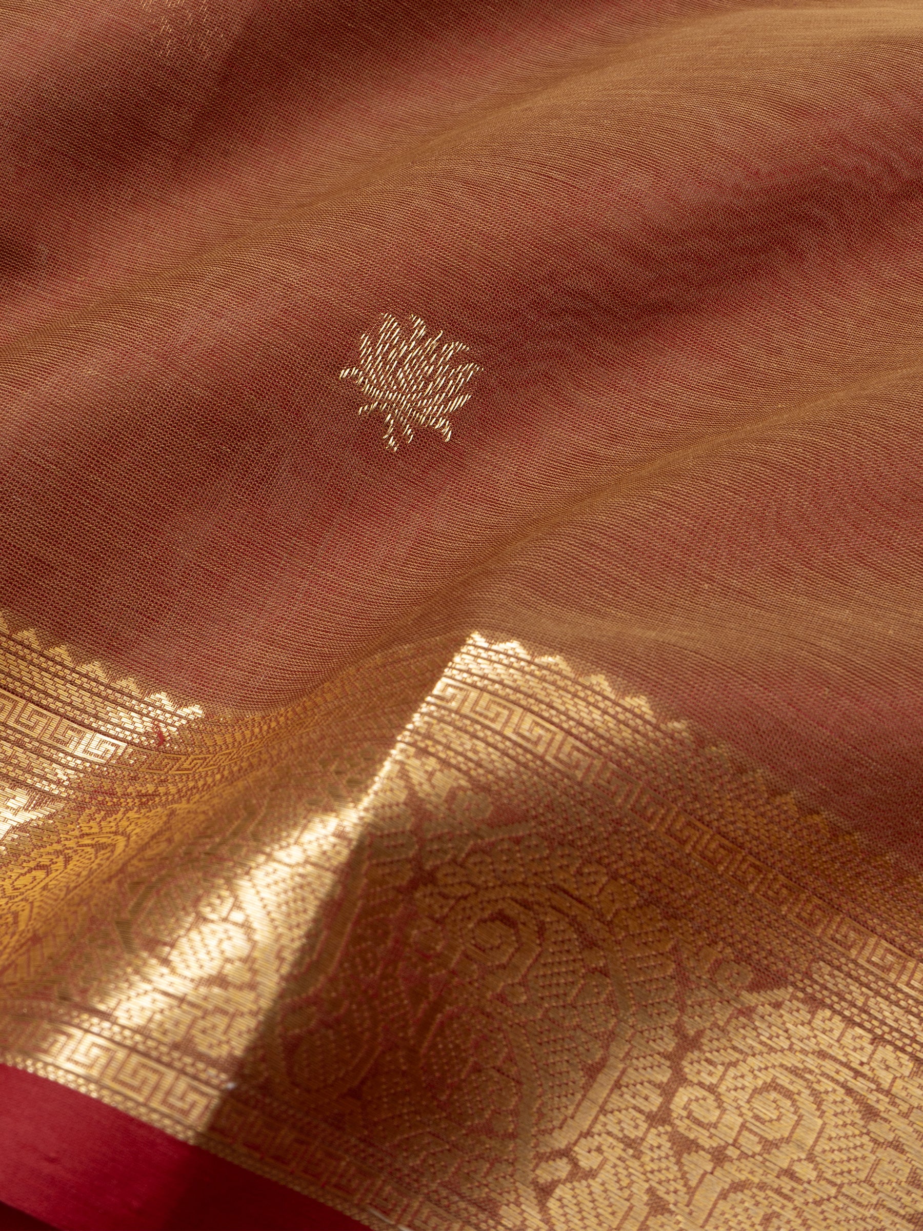 Mustard shot red / Silk Cotton