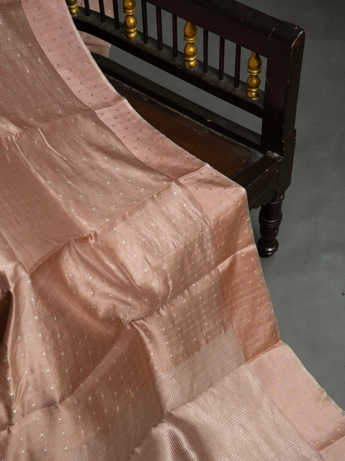 Blush pink evening and morning border/ Chanderi silk Saree CLSA10881
