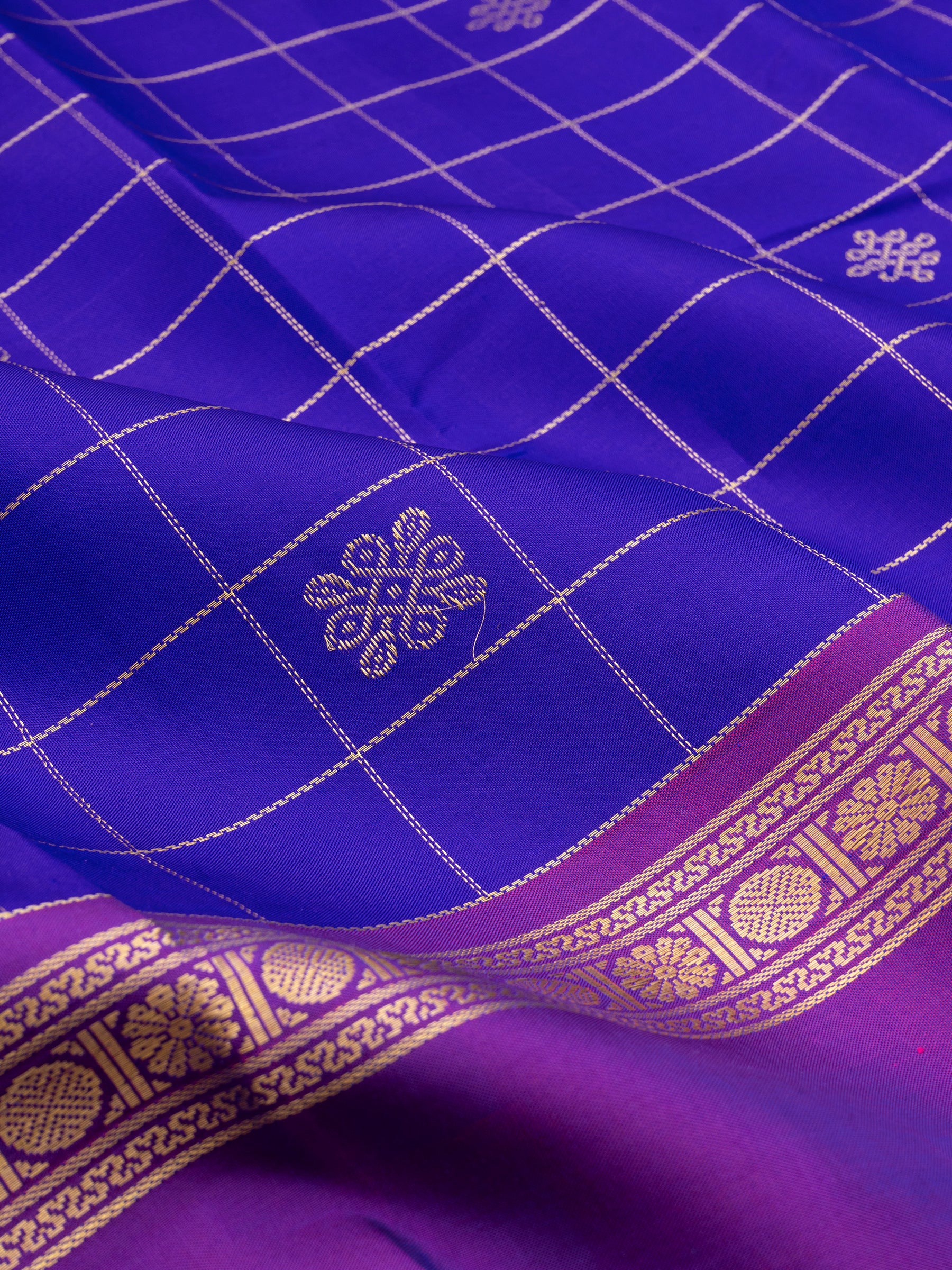 Purple kattam kolam unique pallu /Special Edition Silk CLSA10306