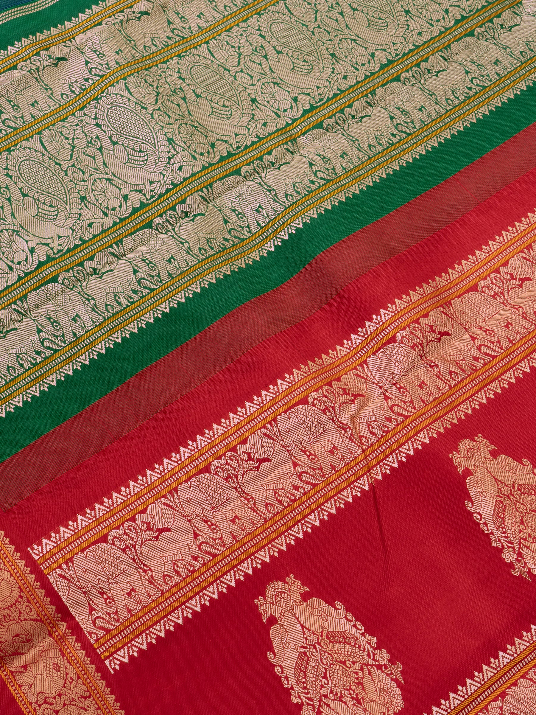 Greyish purple ganga jamuna border and double color pallu/special edition kanjipuram silk CLSA3970