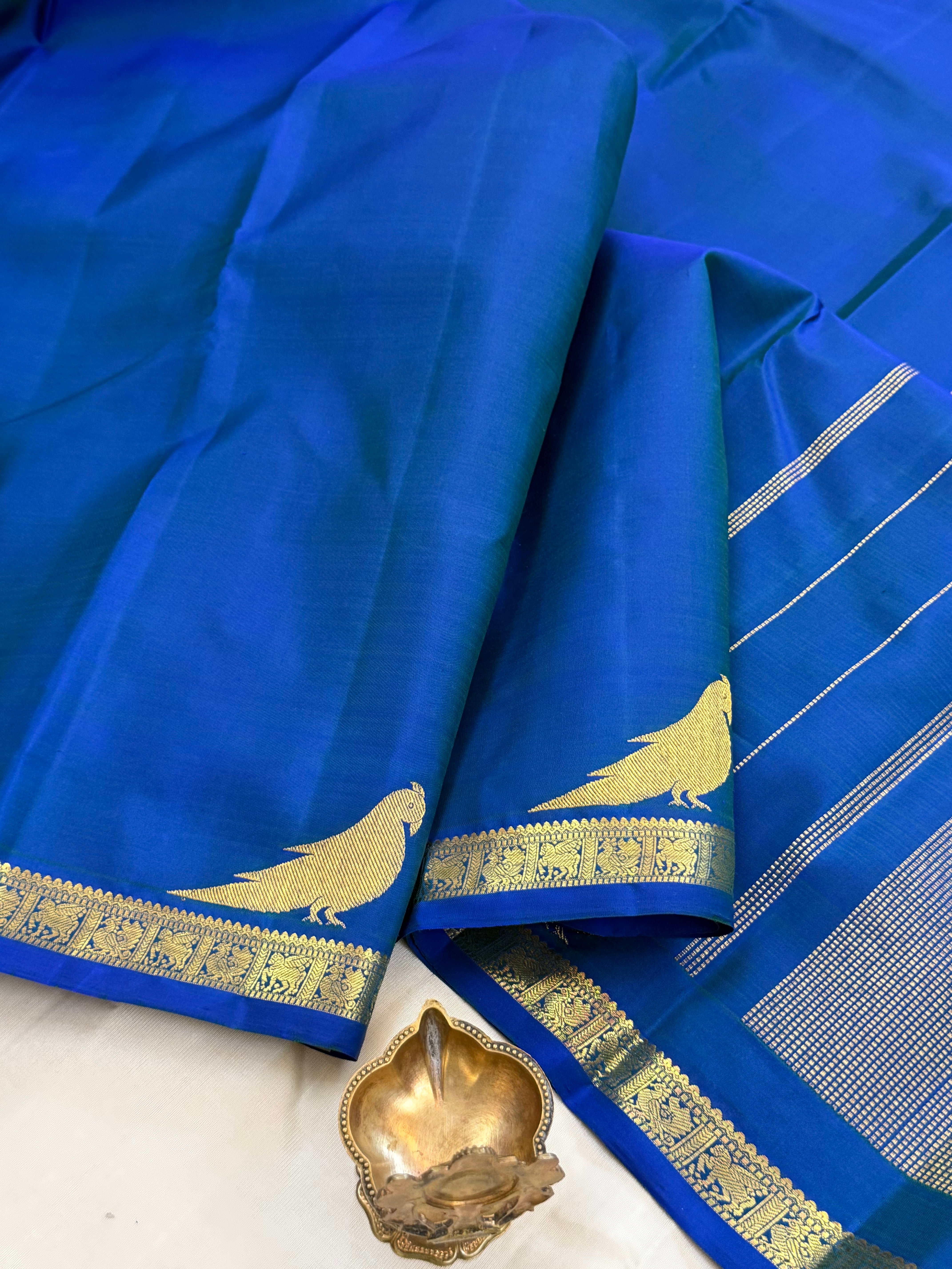 Mayilkazhuthu Kili border 2g Kanjipuram silk CLSA 11019