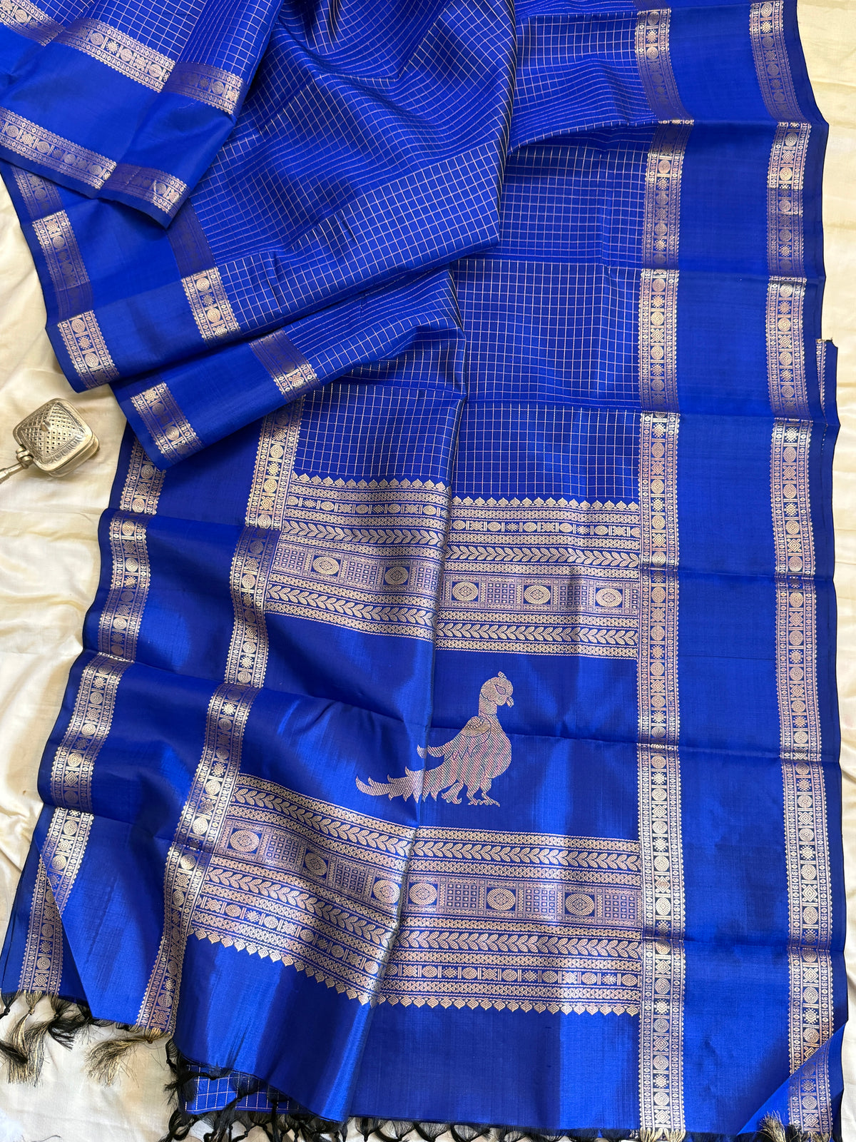 Special edition-Royal blue colour with Zari kattam silk saree/clsa 12549