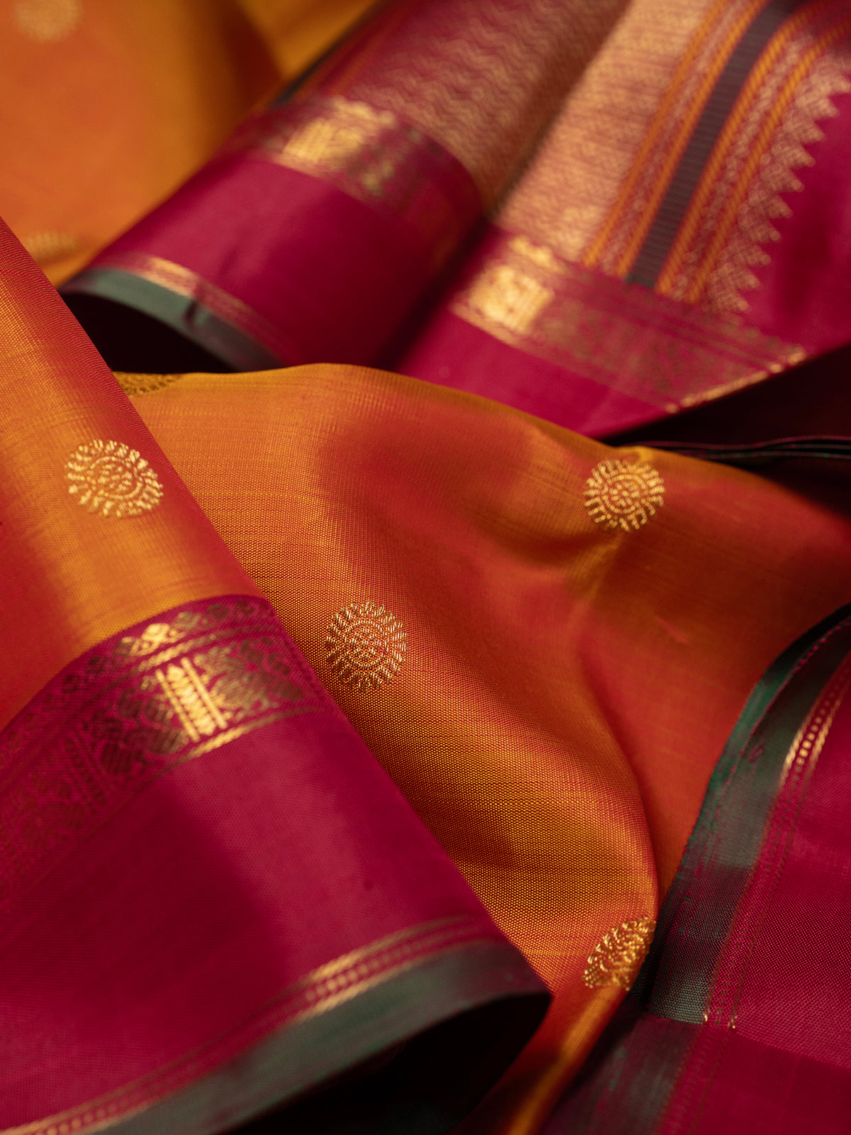 Simha color border pure Kanjipuram Silk Saree CLSA11745