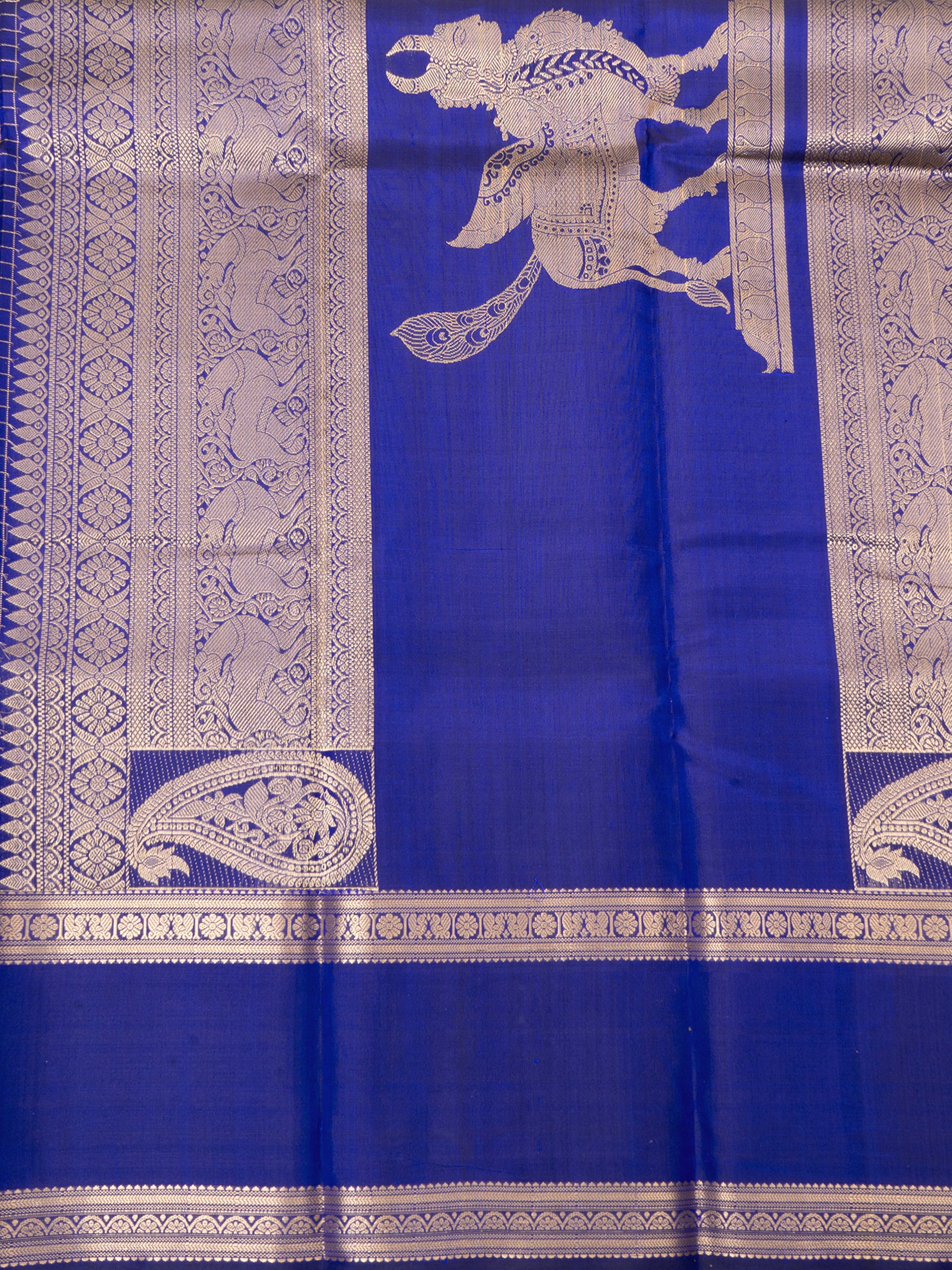 Ink blue rettapet and kamadenu exclusive pallu / special edition kanjipuram silk CLSA5323