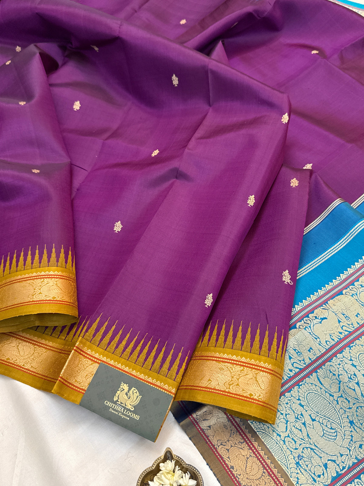 Festivel edit _Special edition_Ganga Jamuna with double palla Korvai thread Butta silk saree/clsa 12423