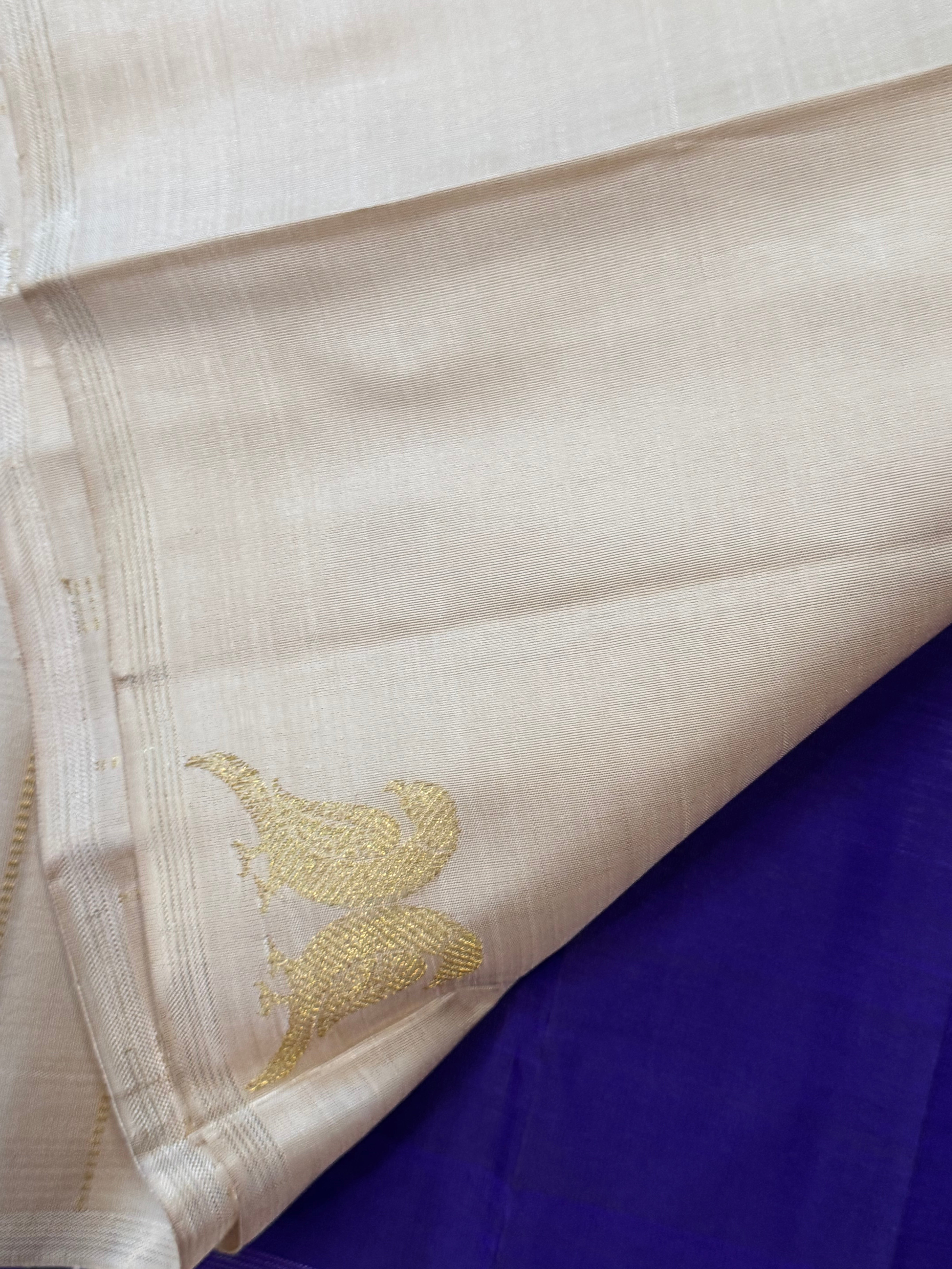 Aubergine Jodi kili classic kanjipuram silk
