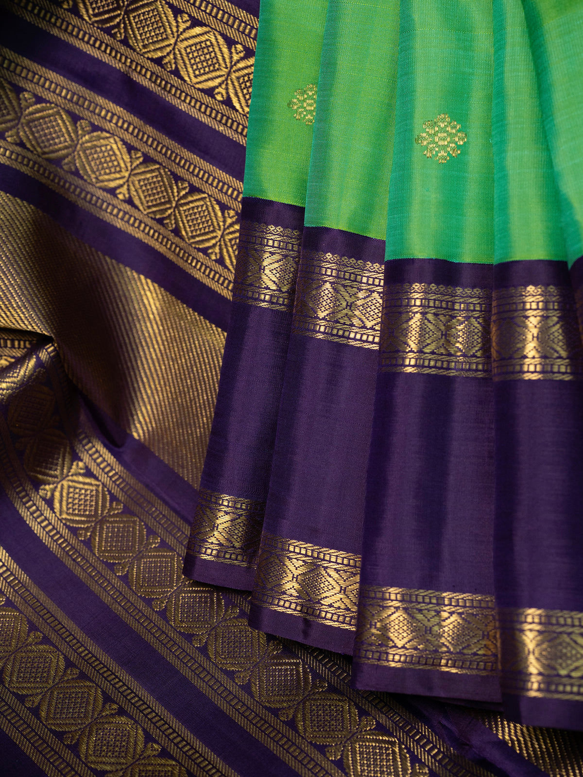 Vintage recreation  retta pet pure Zari Kanjipuram Silk Saree CLSA10130