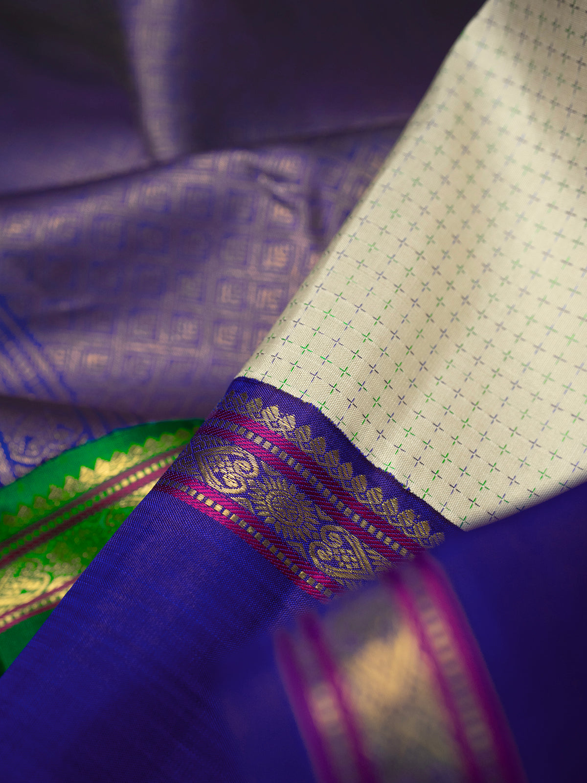 Plus Butta Ganga Jamuna Kanjipuram Silk Saree CLSA11074