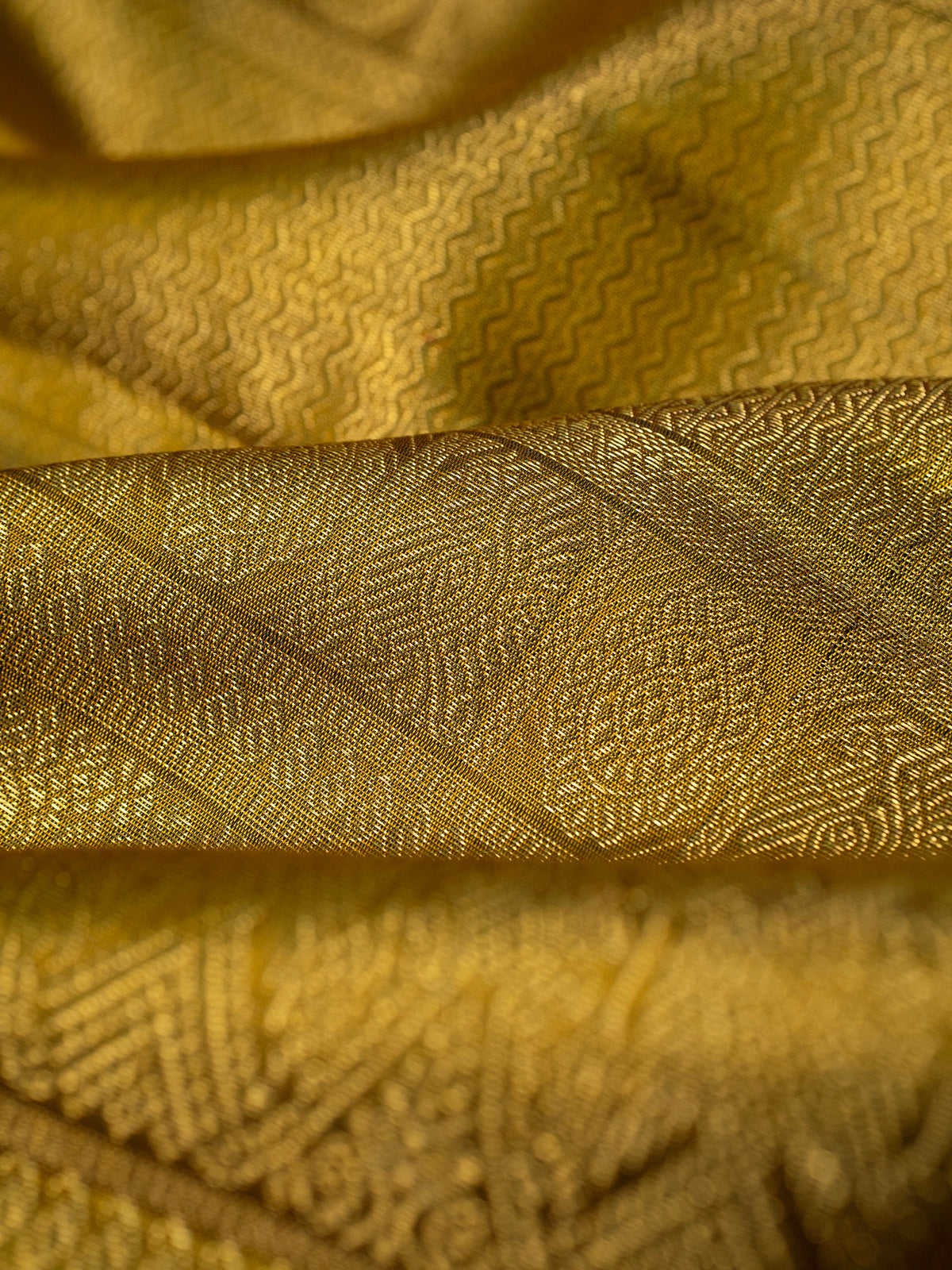 Green Zari checks with butta/Kanjipuram Silk Saree CLSA11609