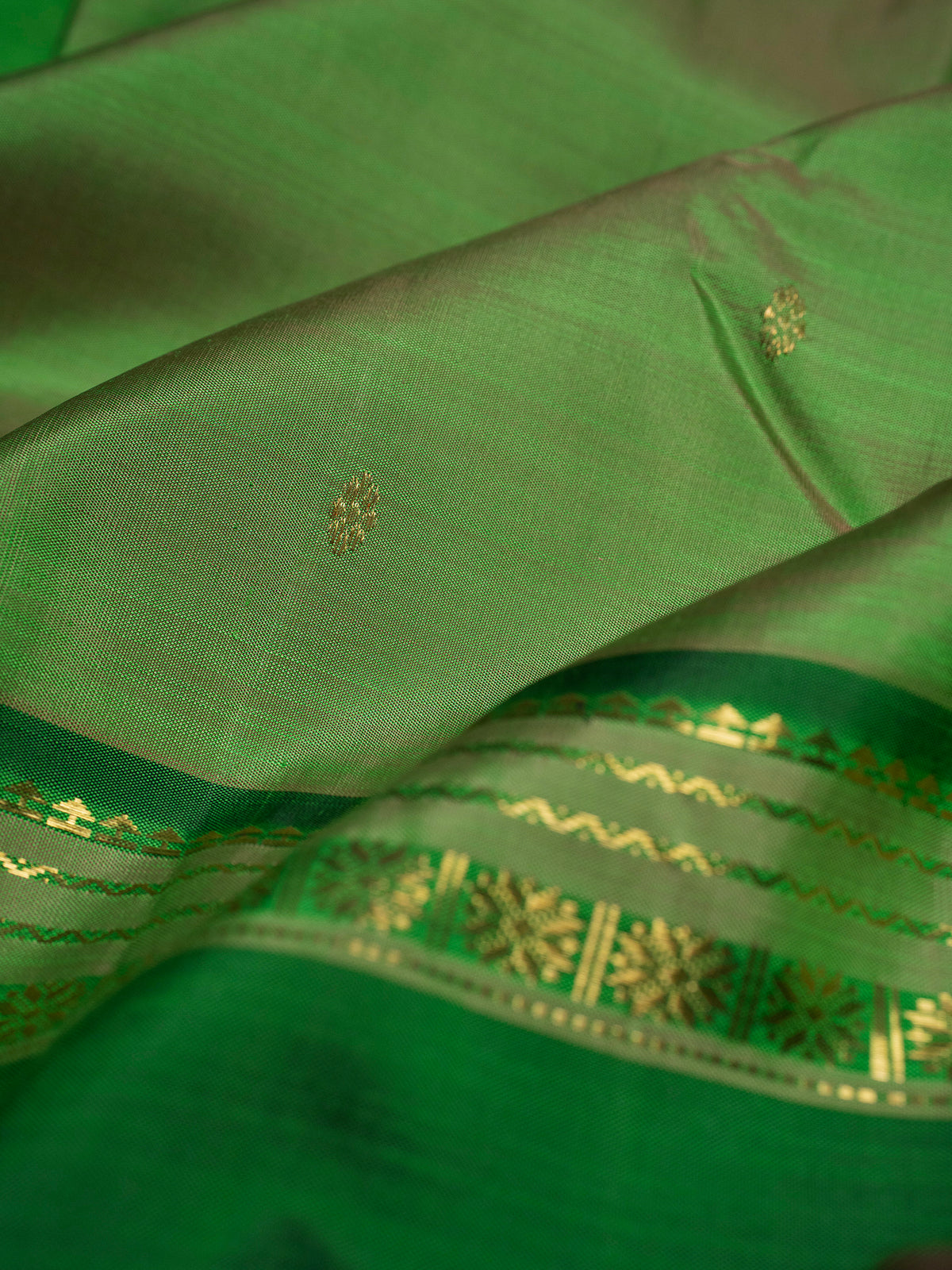 Alli green shot master weaver saree / Kanjipuram Silk Saree CLSA9992