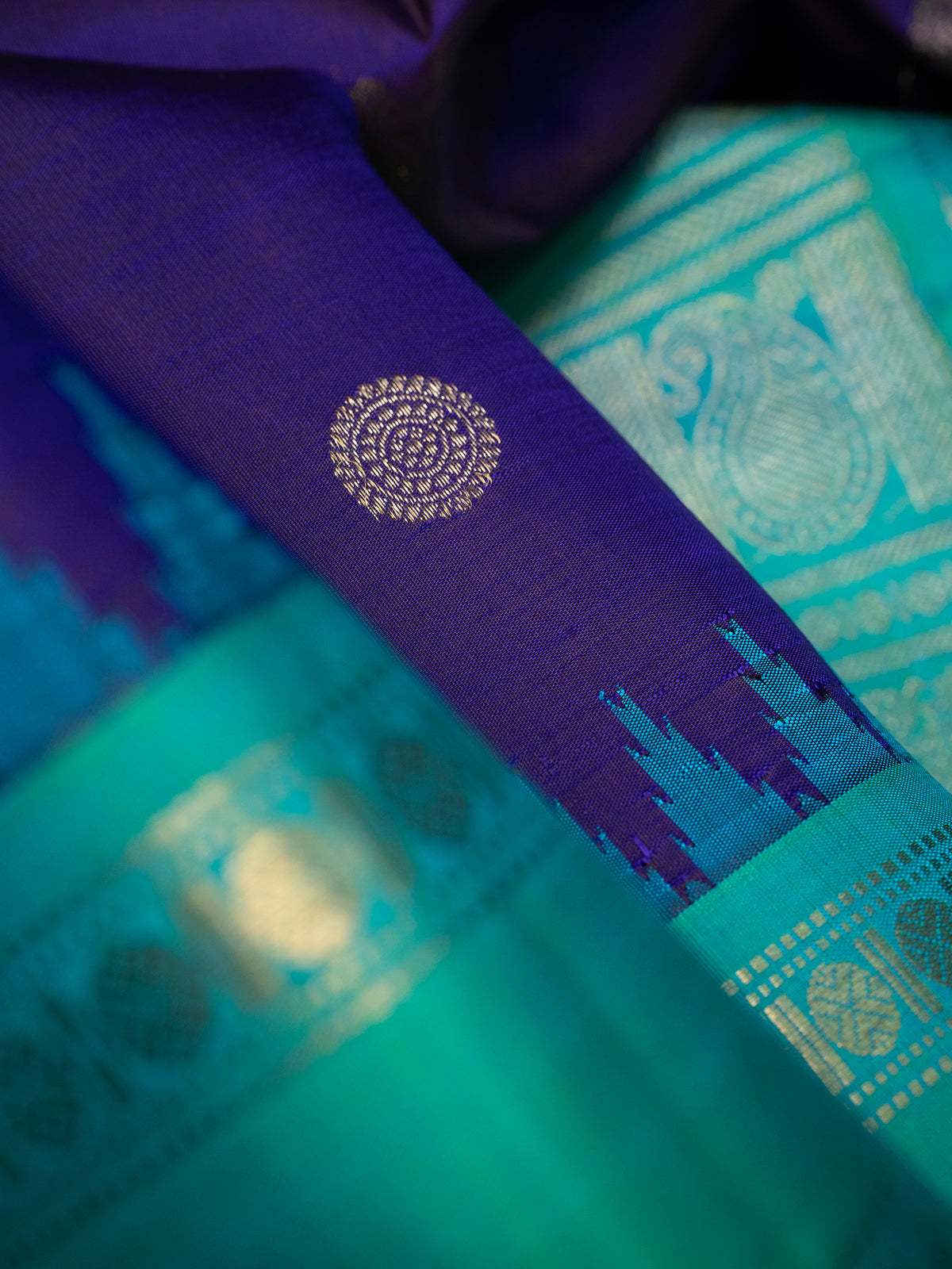 Purple Rettapet temple / Kanjipuram Silk Saree CLSA6571