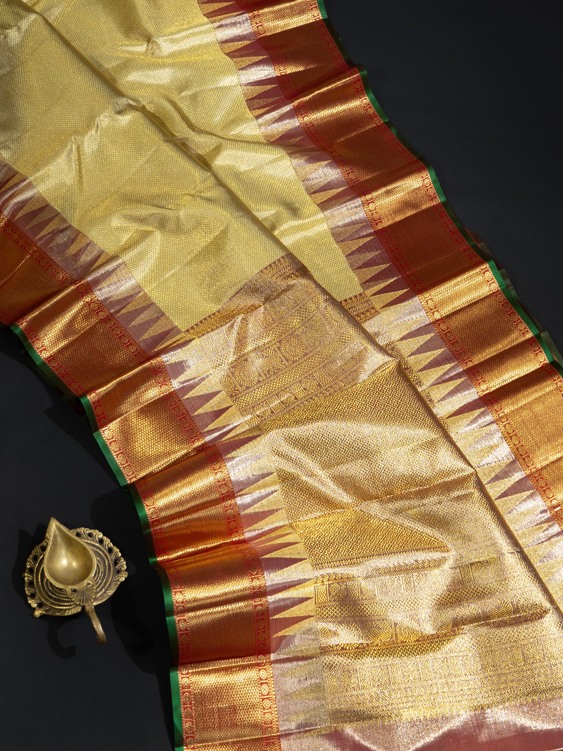 Tissue saree brocade one of a kind pure Zari Kanjipuram saree