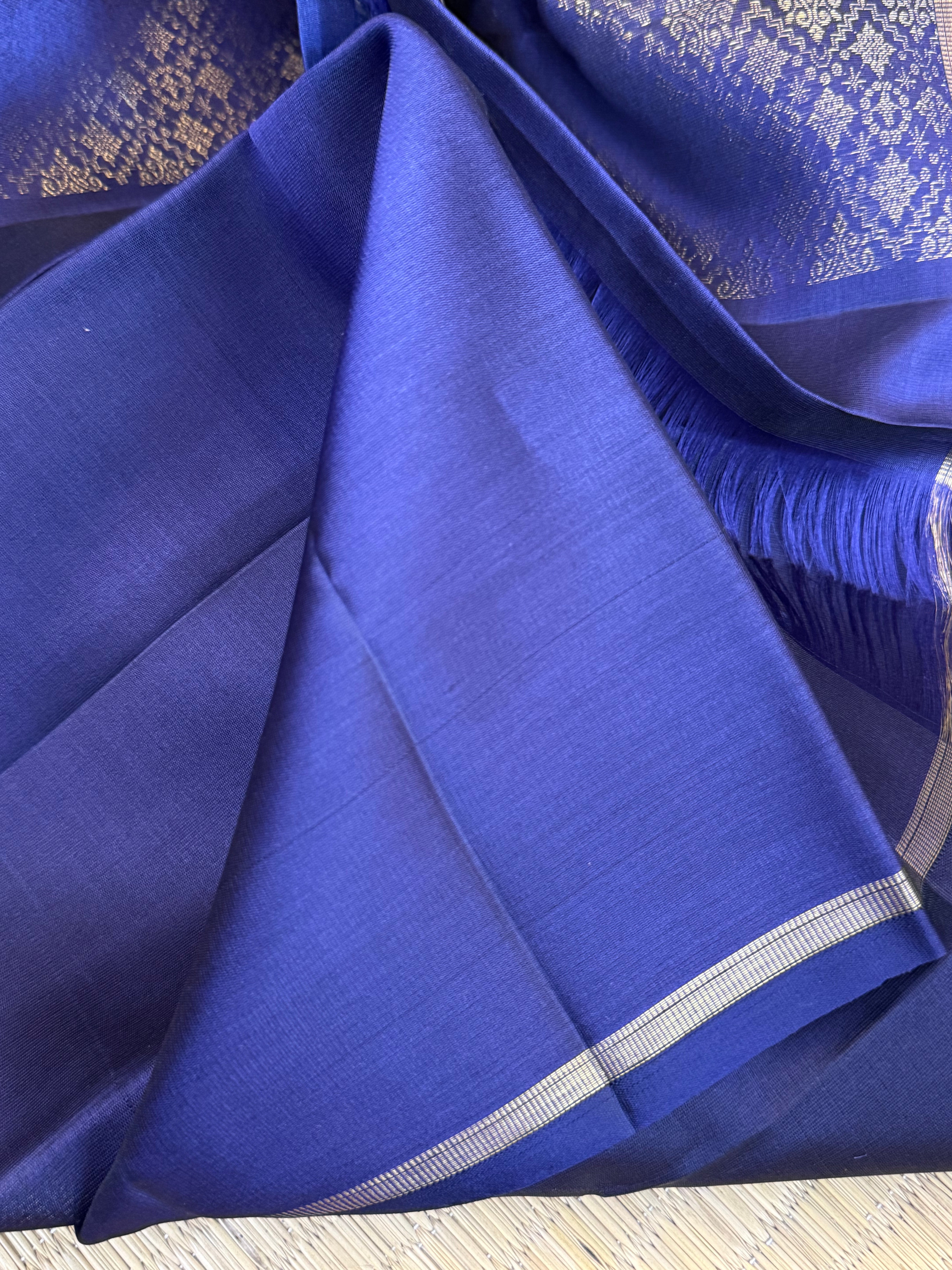 Organza border less saree