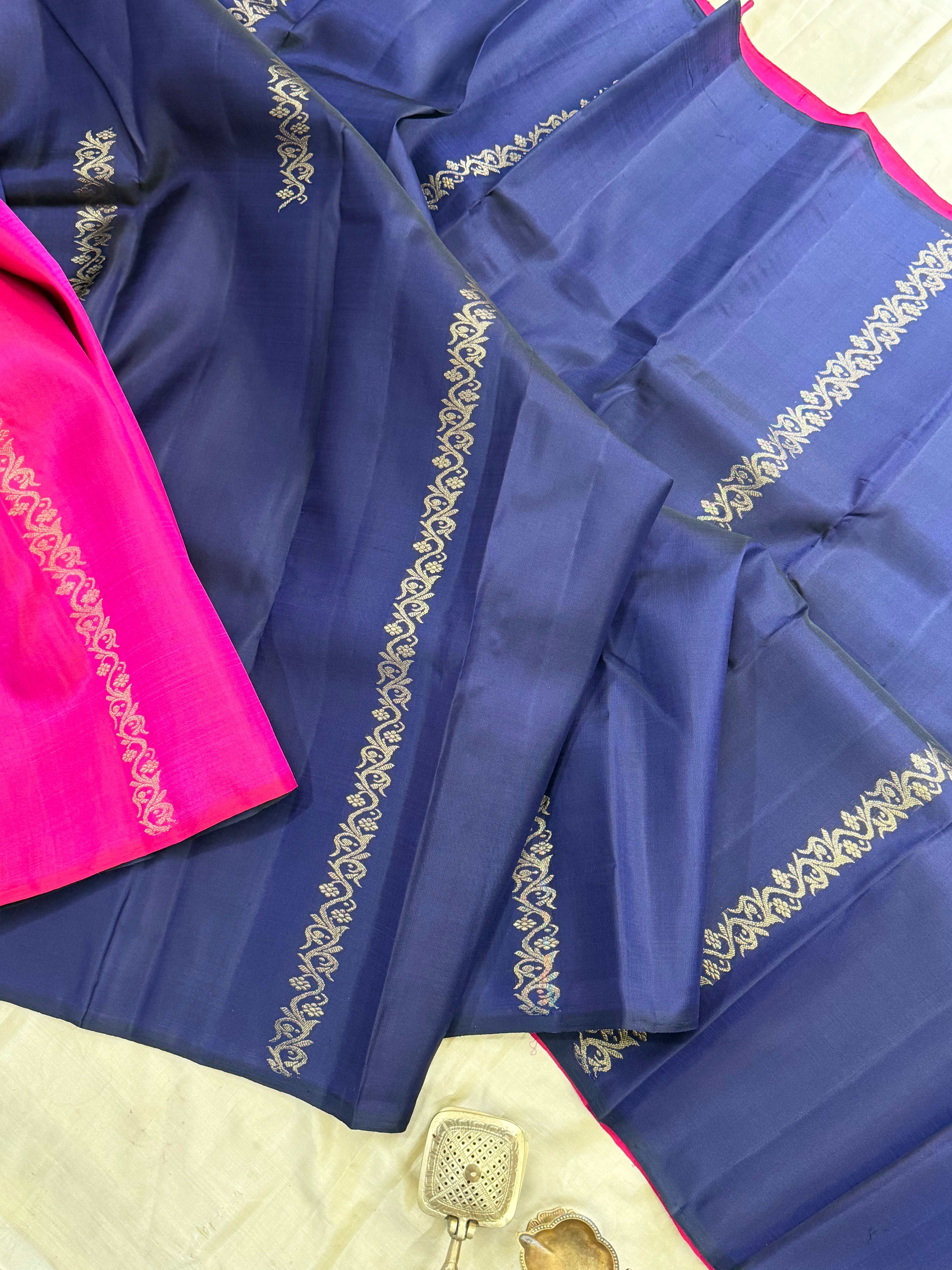 Concept 2 way saree pure Zari Kanjipuram silk