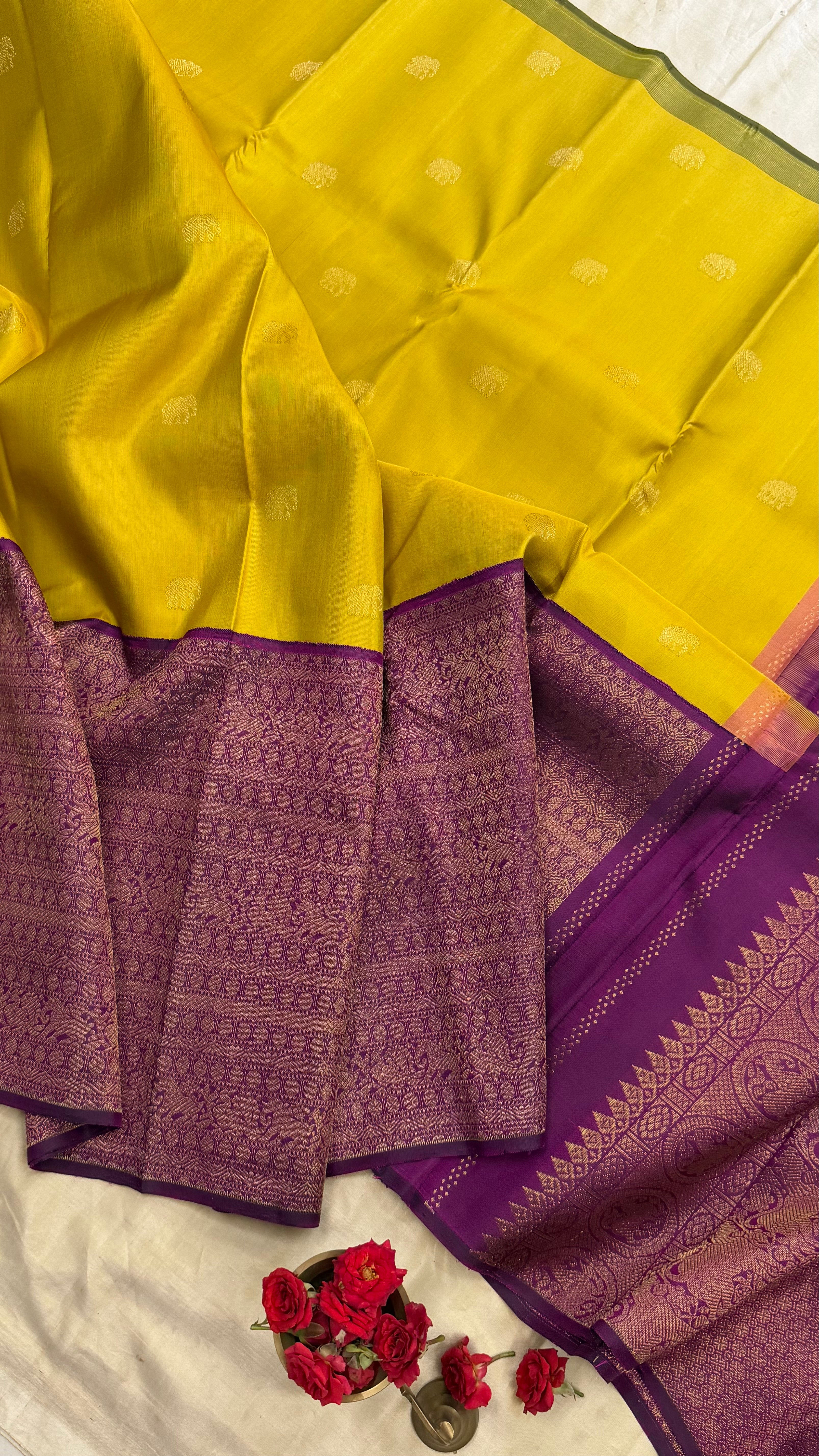 Sampanga skirt border brocade  / Kanjipuram Silk