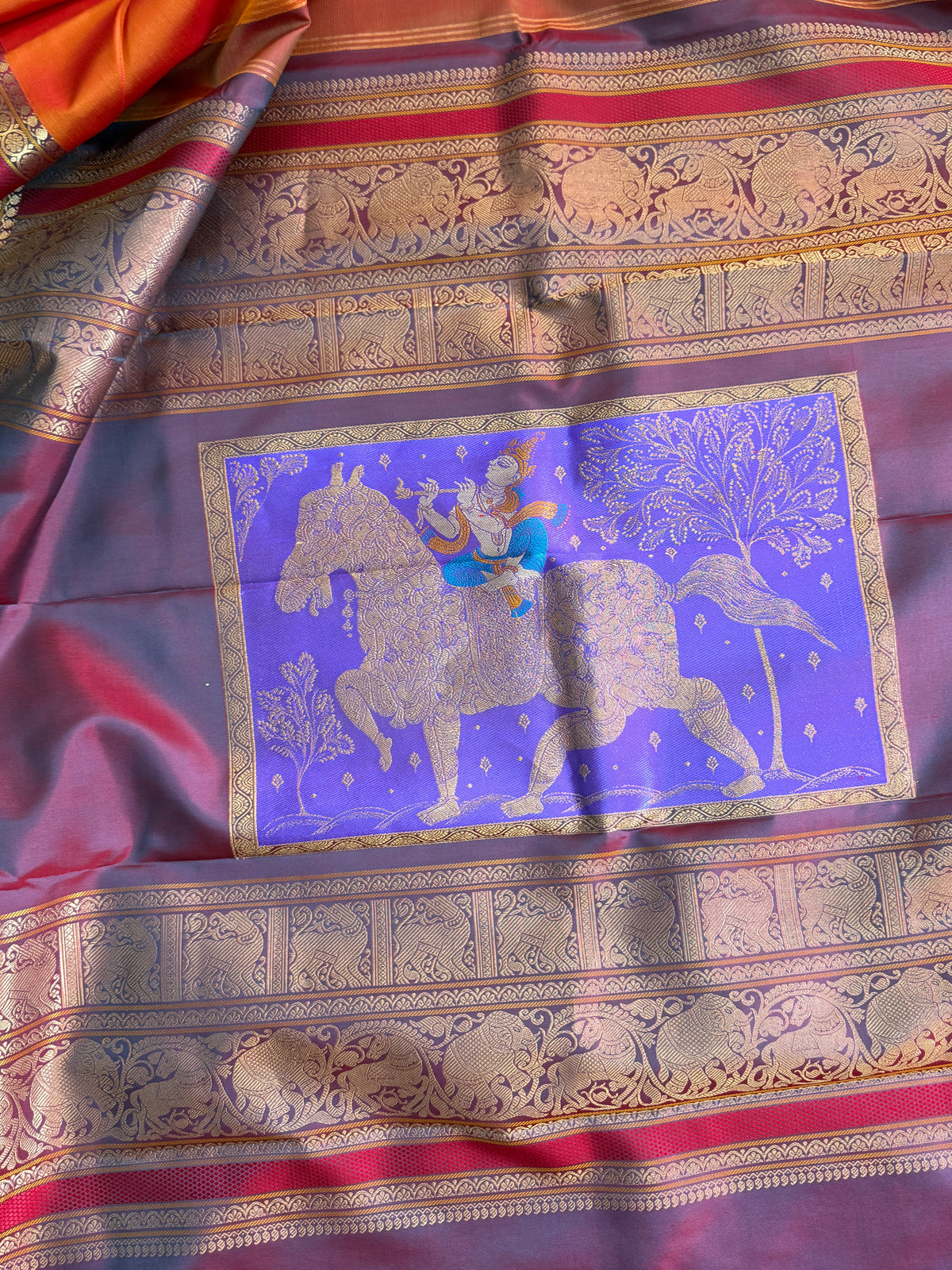 Special edition-unusual colour with Zari butta silk saree/clsa 11898