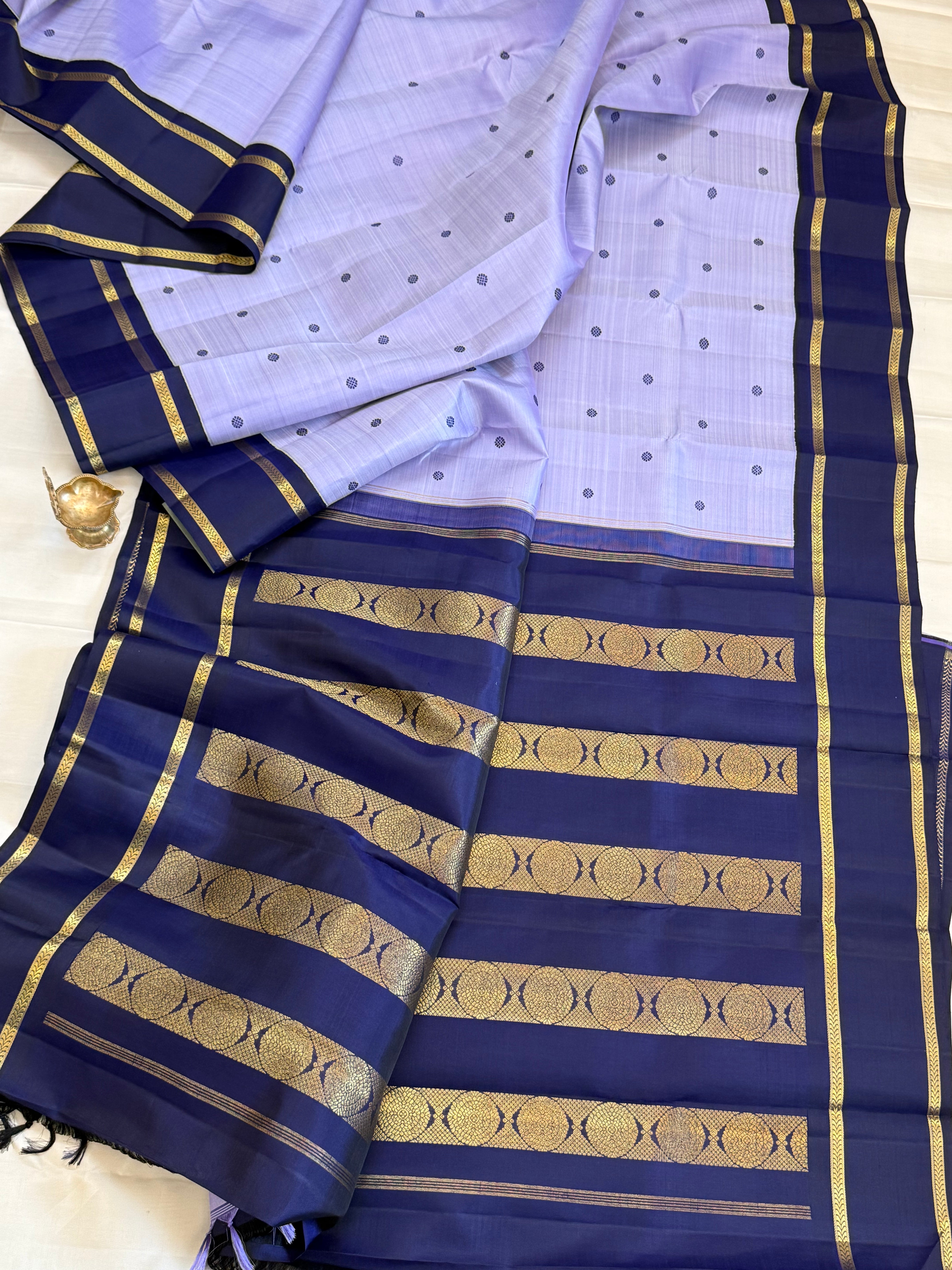 Vintage recreation silk saree with retta pet border/ kanjipuram silk CLSA11050